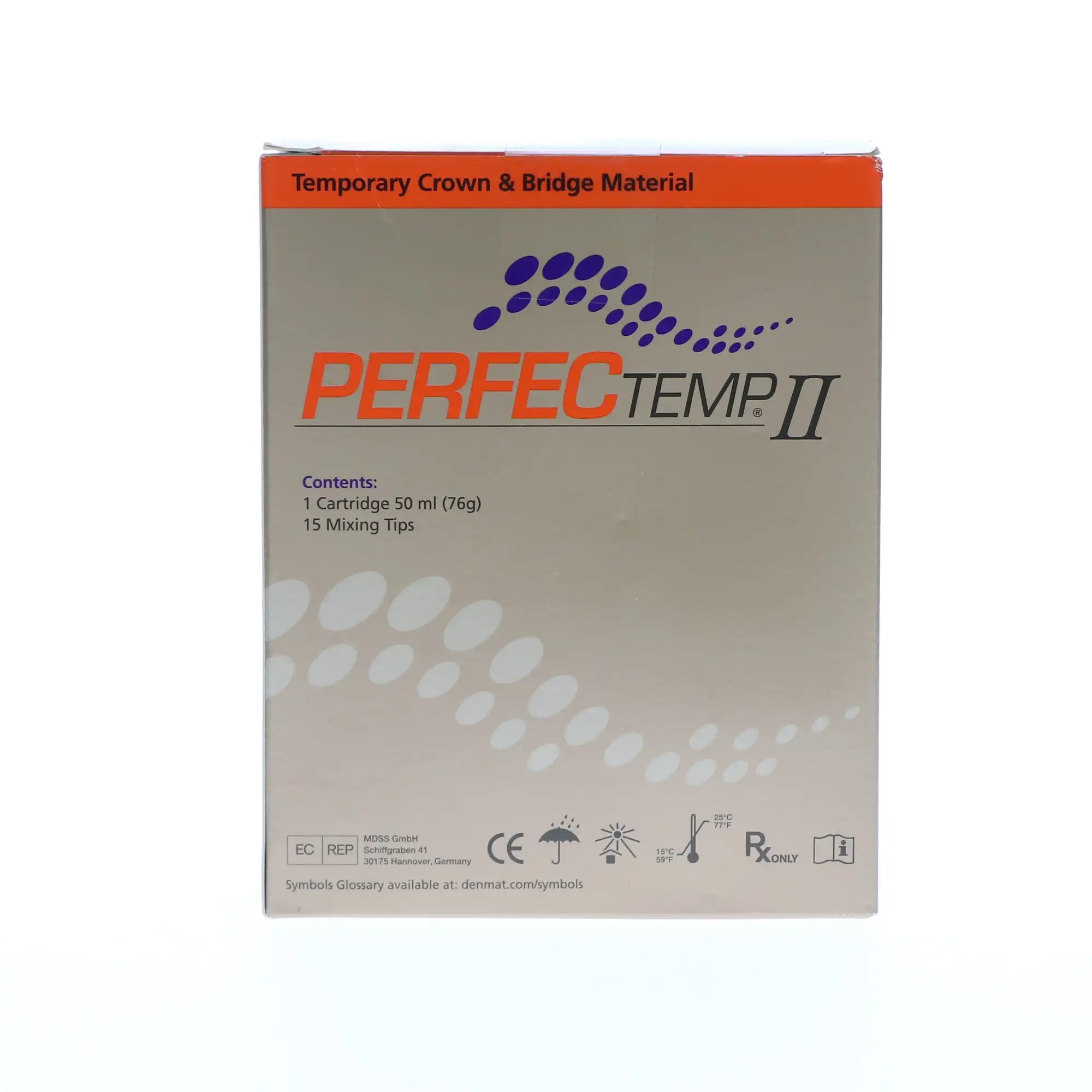 PERFECTemp II Automix Temporary Crown & Bridge Material Cartridge, Shade A2, 50 mL, 4:1 Self-Cure, SPD1301 thumbnail 12