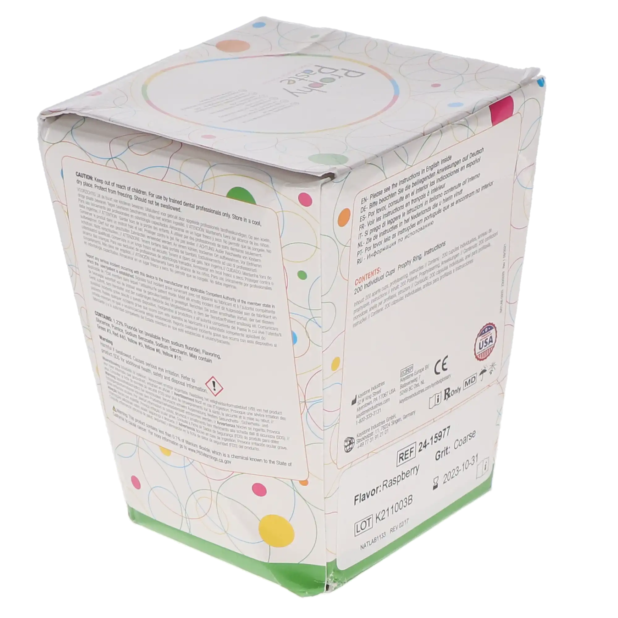 Gelato Prophy Paste with Fluoride, Coarse Grit, Raspberry, Unit Dose Cups, 2g, 200/Box, 24-15977 thumbnail 3