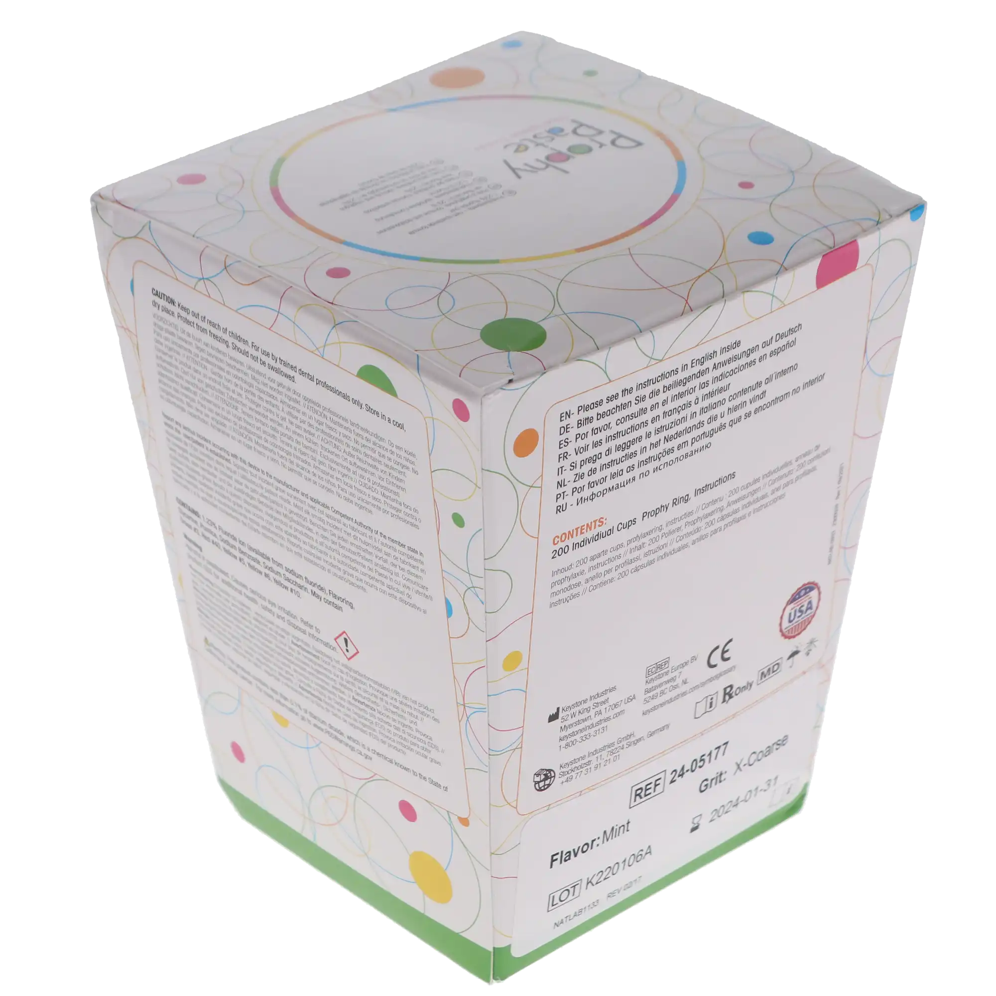 Gelato Prophy Paste with Fluoride, Extra Coarse Grit, Mint, 2 g Unit Dose Cups, 200/Box, 24-05177 thumbnail 3