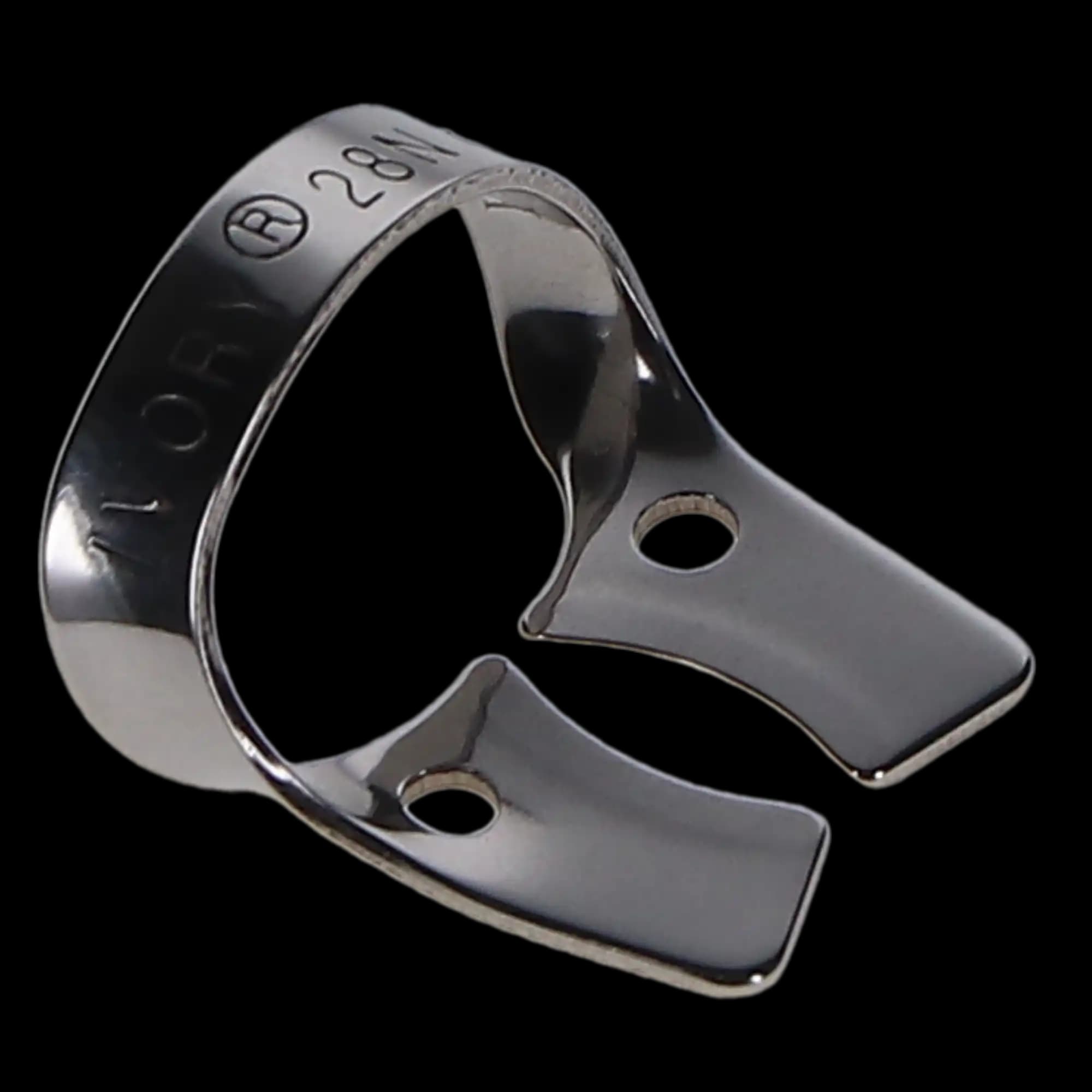 Ivory Rubber Dam Clamp, Wingless, #28N, General Purpose Lower Molar, Stainless Steel, 50057732 thumbnail 3