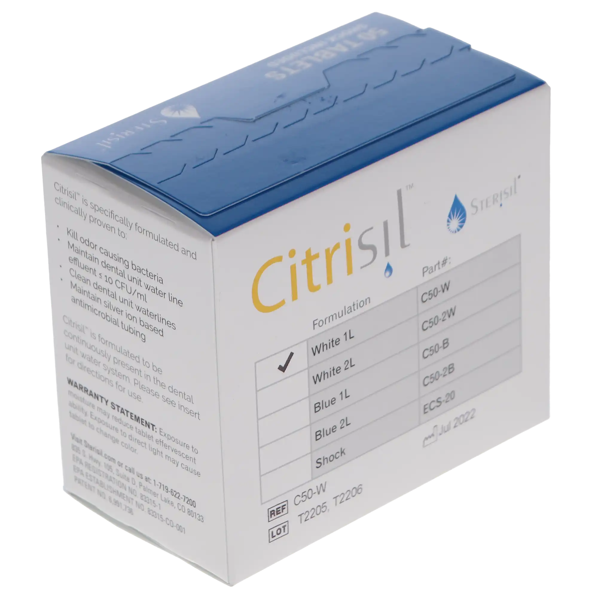 CitriSil White Dental Waterline Treatment Tablets, 1L Bottles, 50/Pk, C50-W thumbnail 2