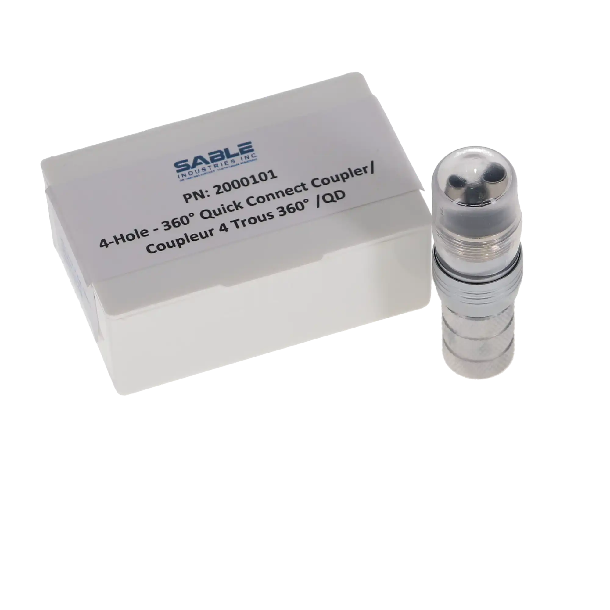 Sable 360° Quick Connect Coupler, 4-Hole, Swivel, for Access II & Rotamax II Handpieces, 1/Pk, 2000101 thumbnail 3