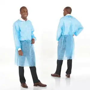 SafeWear Form-Fit Disposable Isolation Gown, Extra Large, Sunny Yellow, Knit Cuffs, 12/Pk, 8113-D thumbnail 7