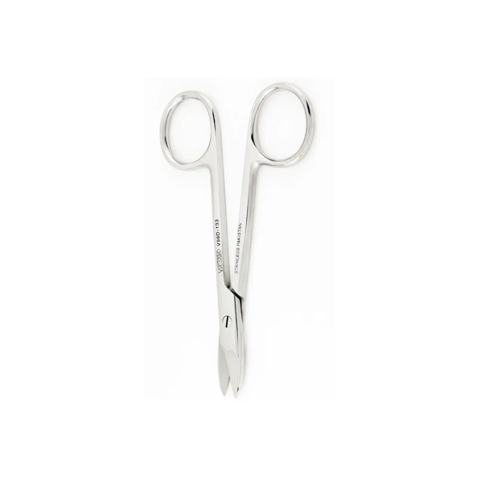 Miltex Vantage Crown and Collar Scissors, Straight, Smooth, Stainless Steel, 4-1/8", 1/Pk, V99D-133 thumbnail 2