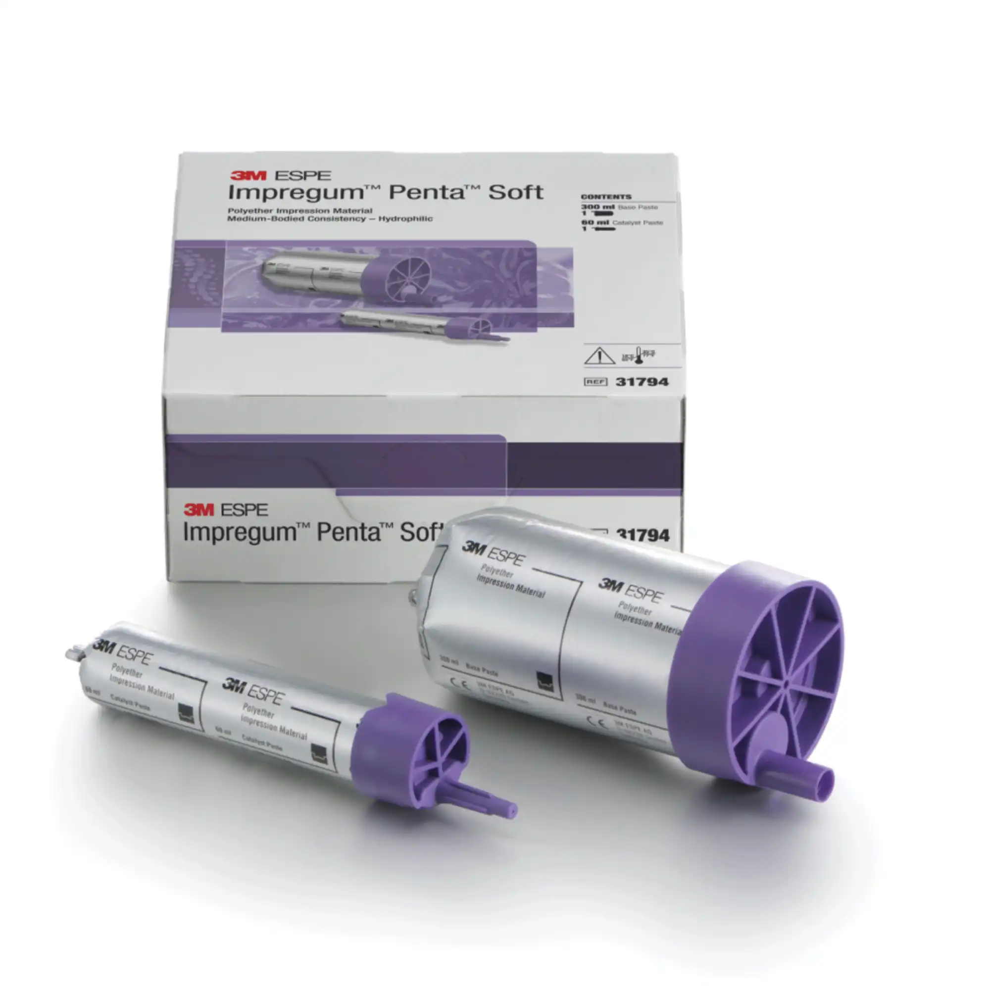 3M Impregum Penta Soft Medium Body Polyether Impression Material Refill, Medium Purple, 2-Pack, 31731 thumbnail 2