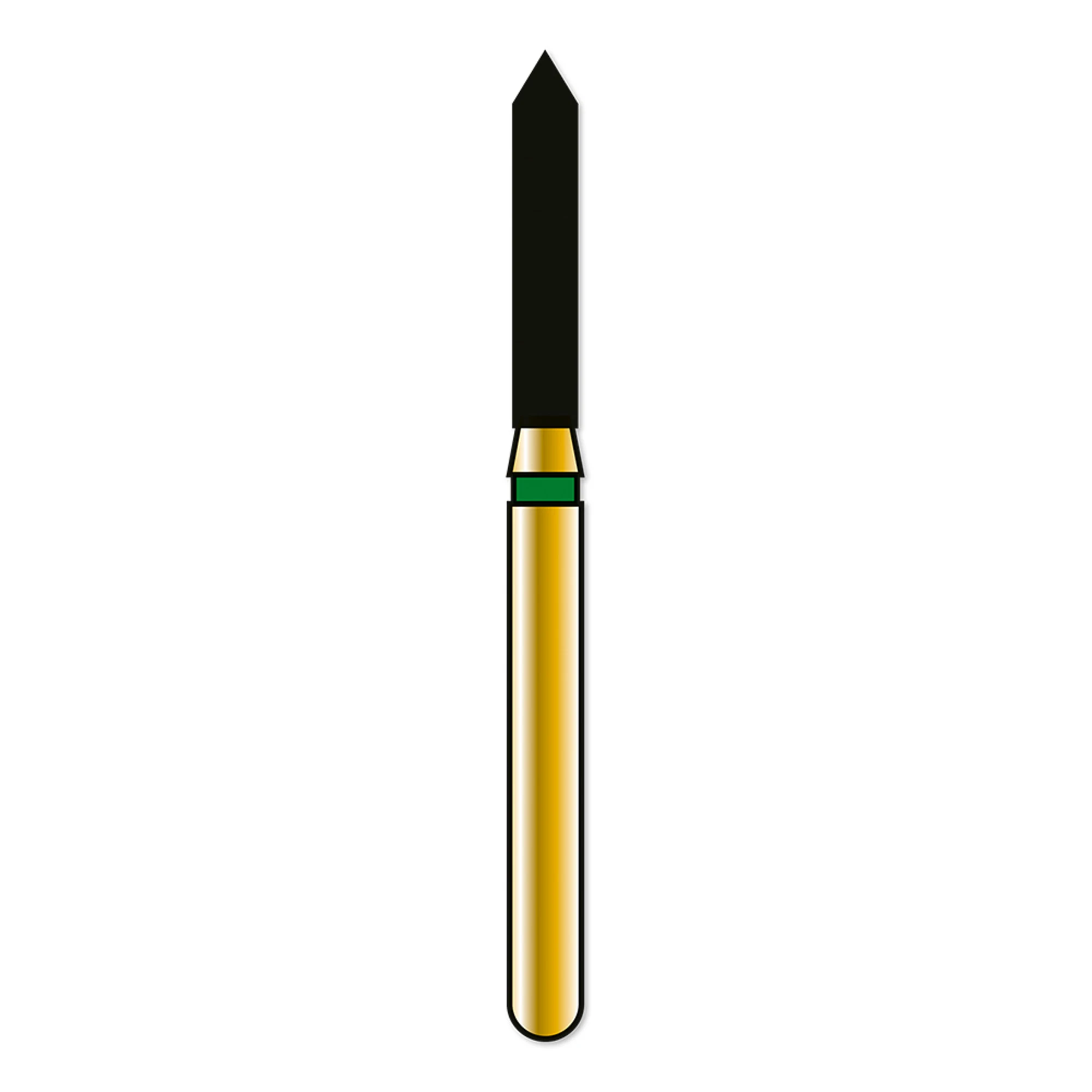 Alpen Multi-Use Diamond Bur, FG, #885 Beveled Cylinder, 1.4 mm, Coarse, 5/Pk, R885C014FG - Alpen Diamonds, G885-314-014-08.0-M (Discontinued, please see 987-0596AA) - Image 1