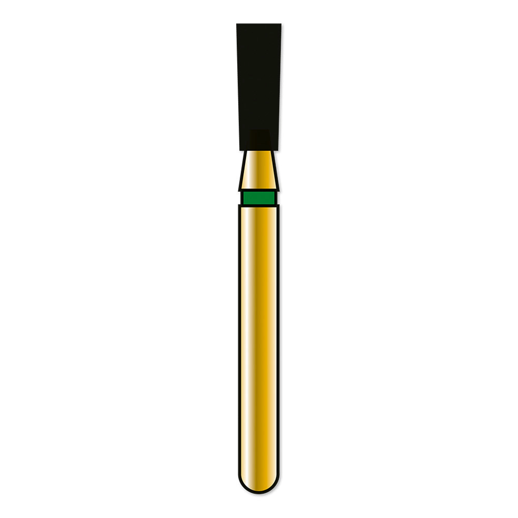 Alpen Multi-Use Diamond Bur, FG, Long Inverted Cone #807, 1.8 mm, Coarse, Green, 5/Pk, R807C018FG - Alpen Diamonds, G807-314-018-05.0-M, R807C018FG, (Discontinued) - Image 1