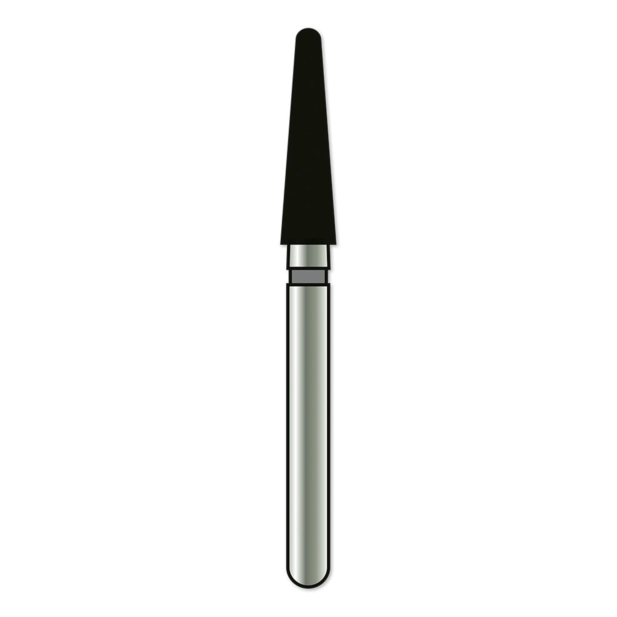 Alpen x1 Single-Use Diamond Bur, FGSS, #856-024SC, Round End Taper, Large, 2.4 mm, Super Coarse, Black, 25/Pk, X856SC024S - Alpen X1, Diamond Single Use Burs, FGSS, # 856-024SC, Round End Taper, Super Coarse, Black, 25/Pk, X856SC024S - Image 1