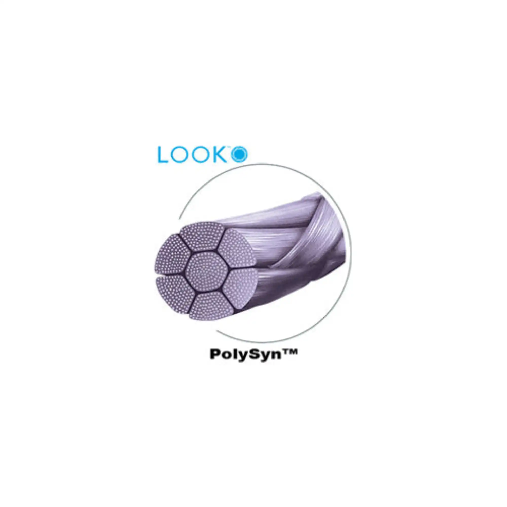 Look PolySyn (PGA) Braided Absorbable Suture, 2-0, Violet, 27"/70 cm, T-5 Taper Point Needle 26 mm 1/2 Circle, 12/Box, 317B thumbnail 2