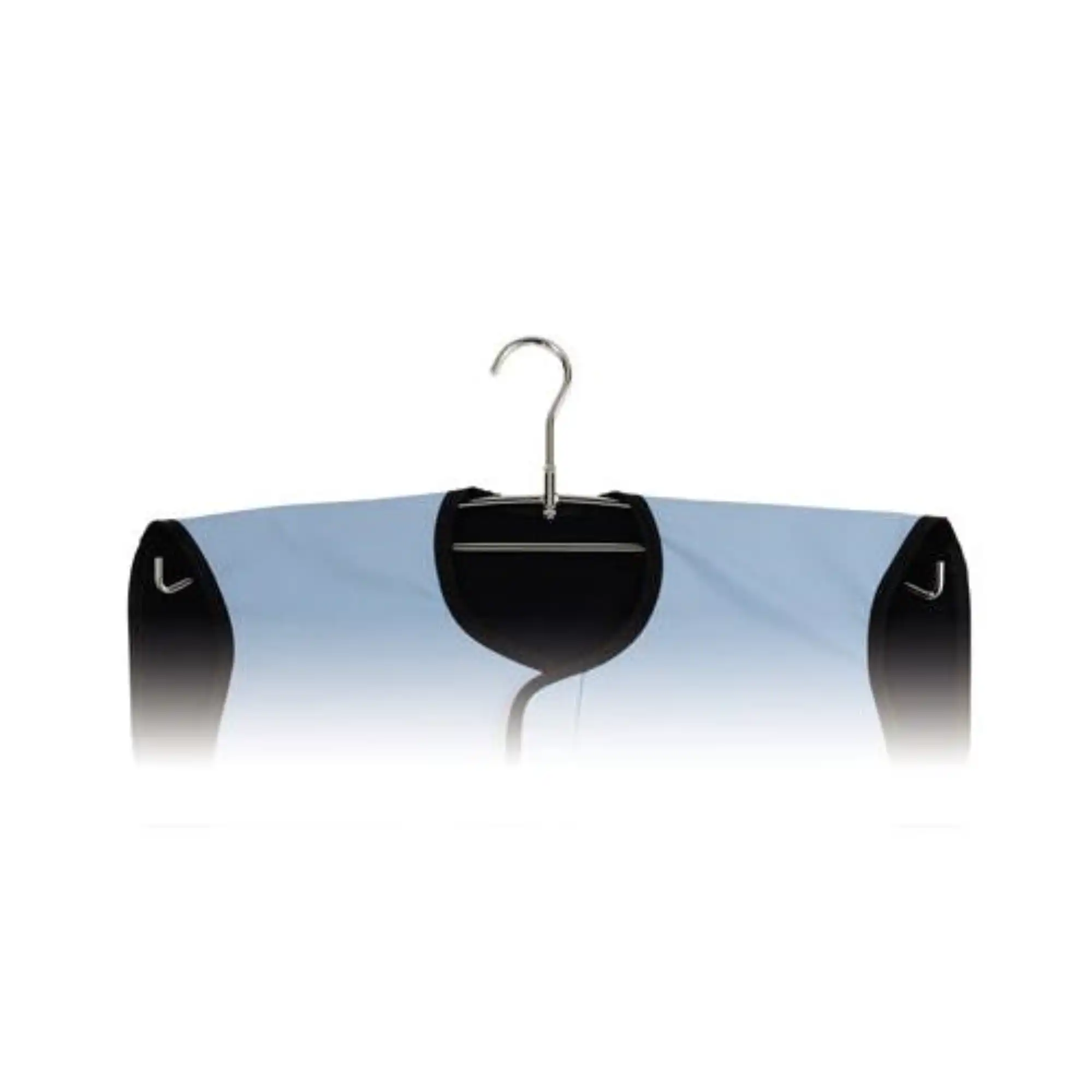 Palmero Deluxe Coat Panoramic Apron Hanger, Chrome-Coated Steel, 21" x 9.25", 1/Pkg - Deluxe Coat Panoramic Apron Hanger – Chrome-Coated Stainless Steel, 21" x 9.25" - Deluxe Coat Panoramic Apron Hanger – Chrome-Coated Stainless Steel, 21" x 9.25" - Image 1