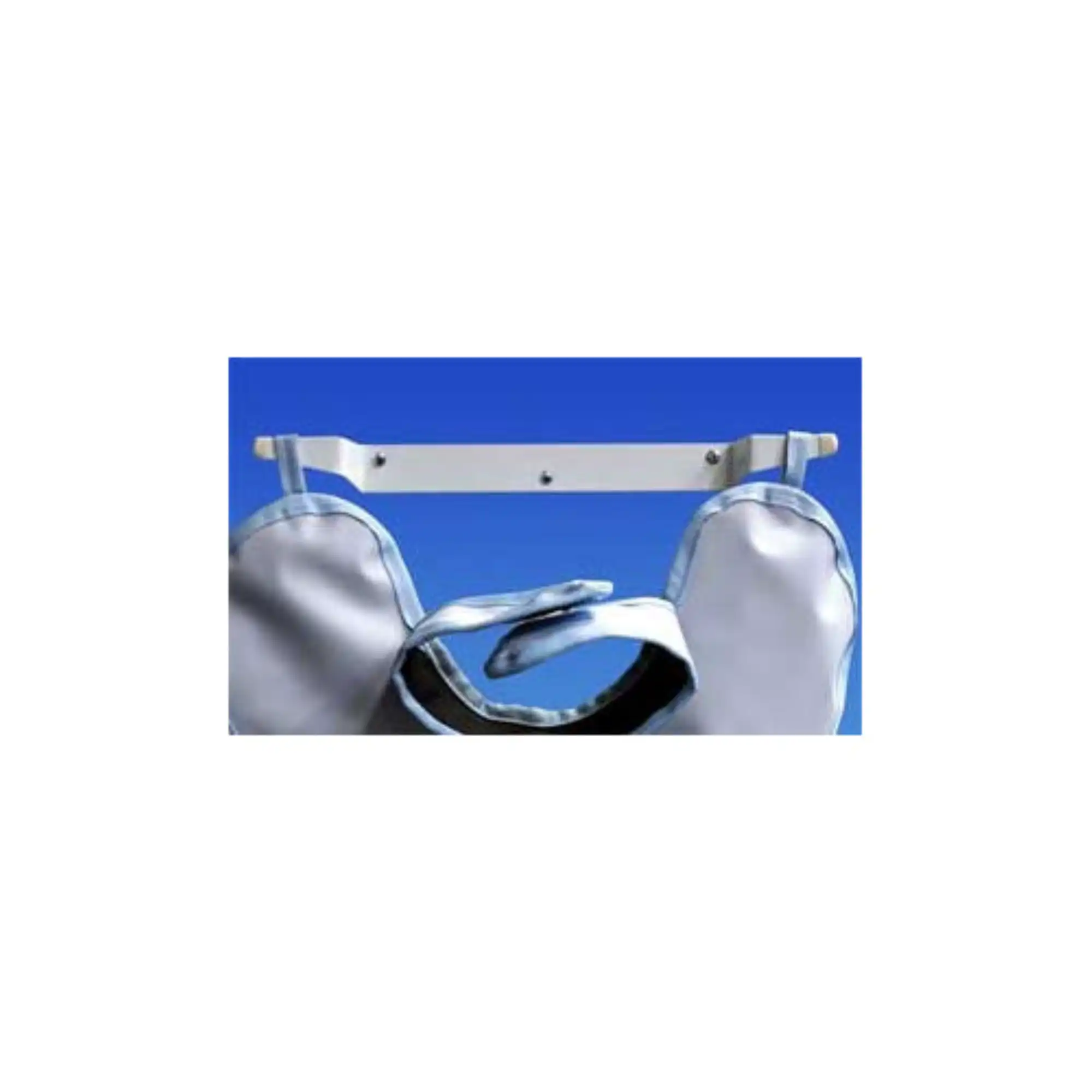 Palmero Hold-It Economy Apron Hanger, White-Coated Steel, 15" x 2", 1/Pk, 31 thumbnail 2
