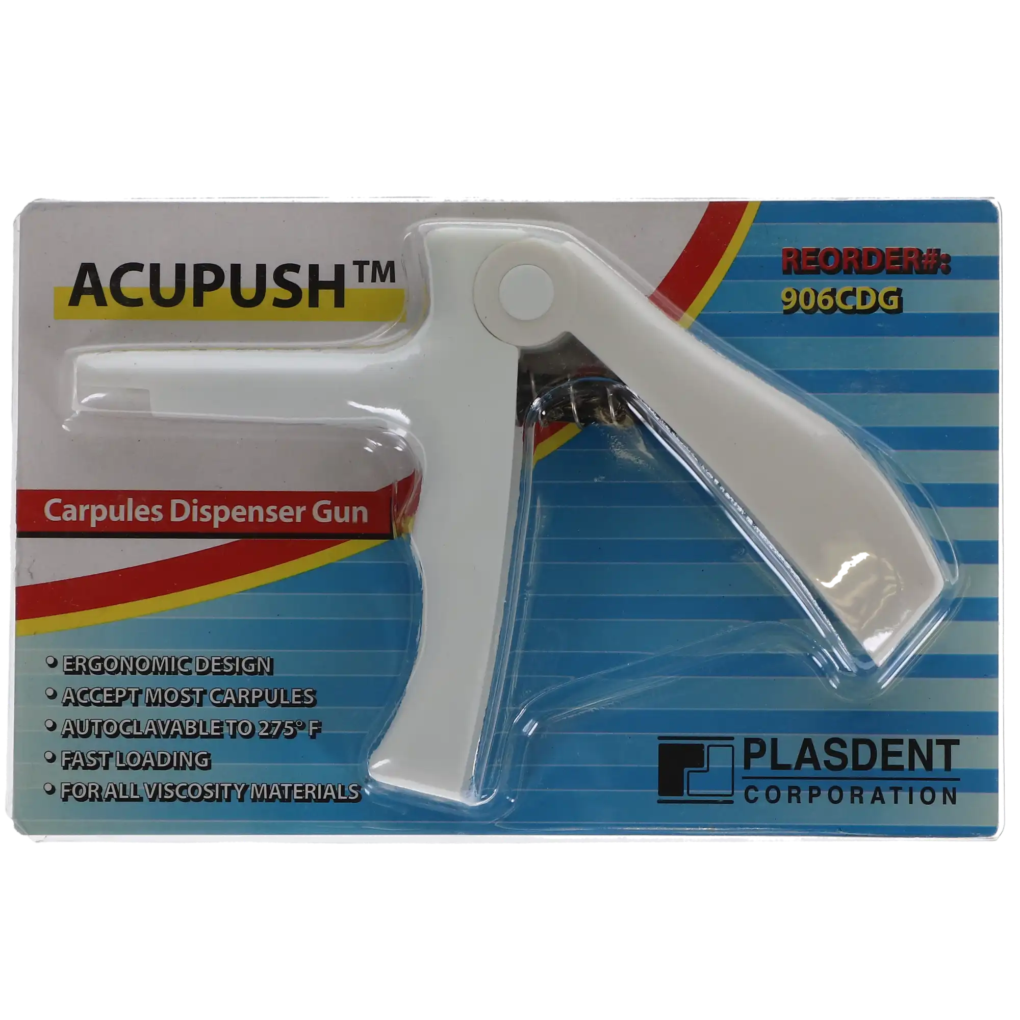 Plasdent AcuPush Carpule Dispenser Gun, Light Gray, 1/Pk, 906CDG-9L thumbnail 4