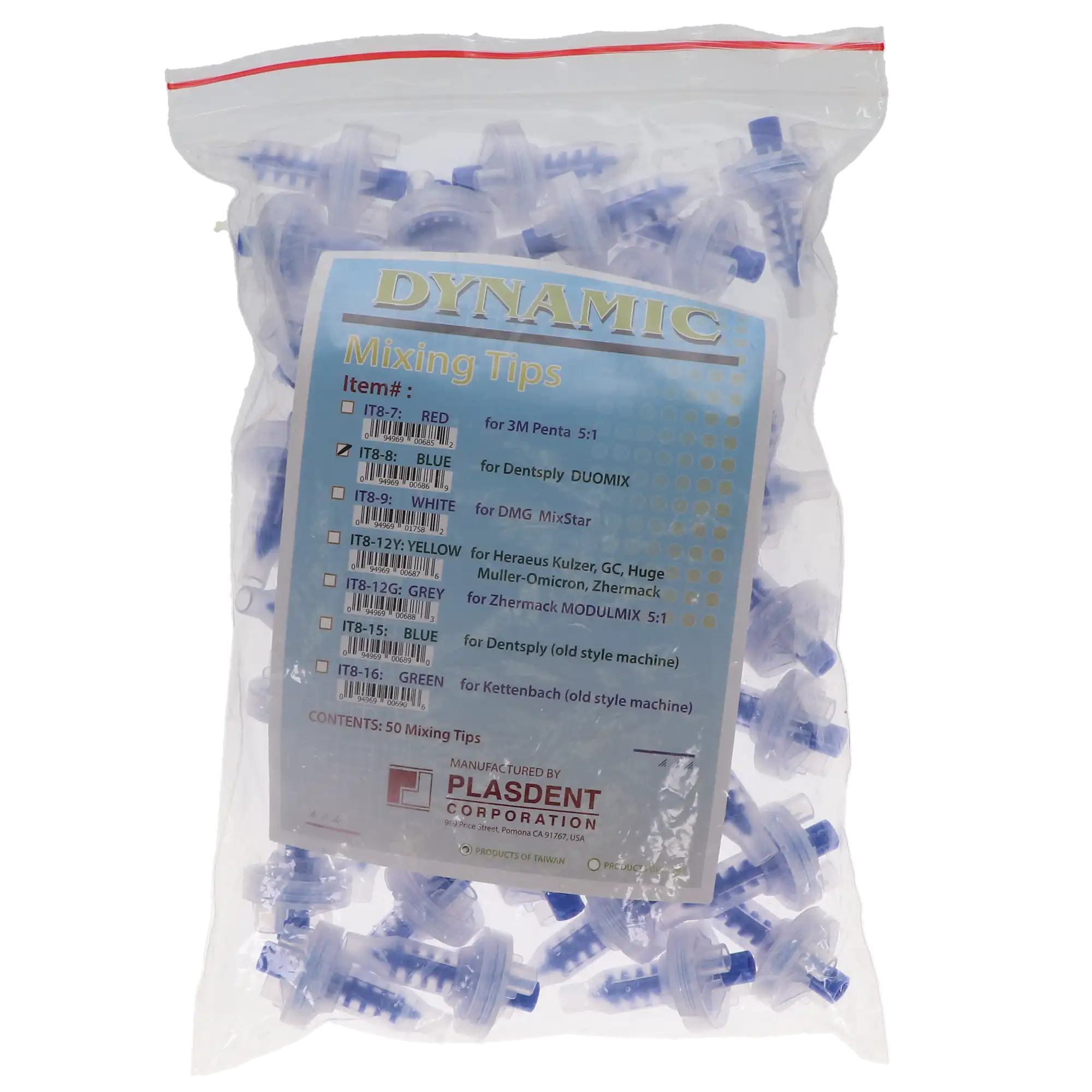 Dynamic Mixing Tips, for Dentsply DUOMIX, #8, Blue, 50/Pk, IT8-8 thumbnail 4
