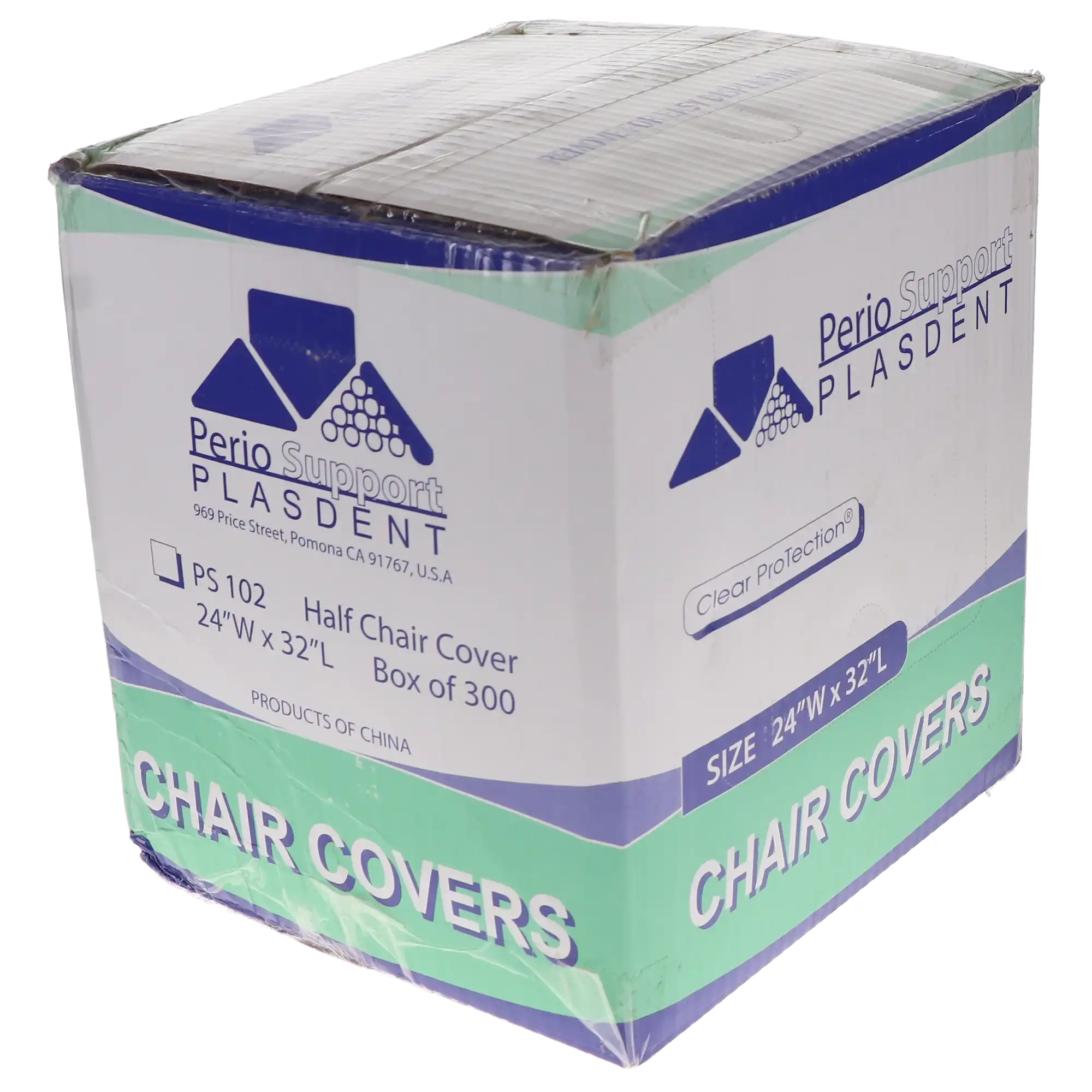 Plasdent Perio Support Half Chair Covers, Plastic, Clear, 24.5" x 32", 300/Box, PS102 thumbnail 4
