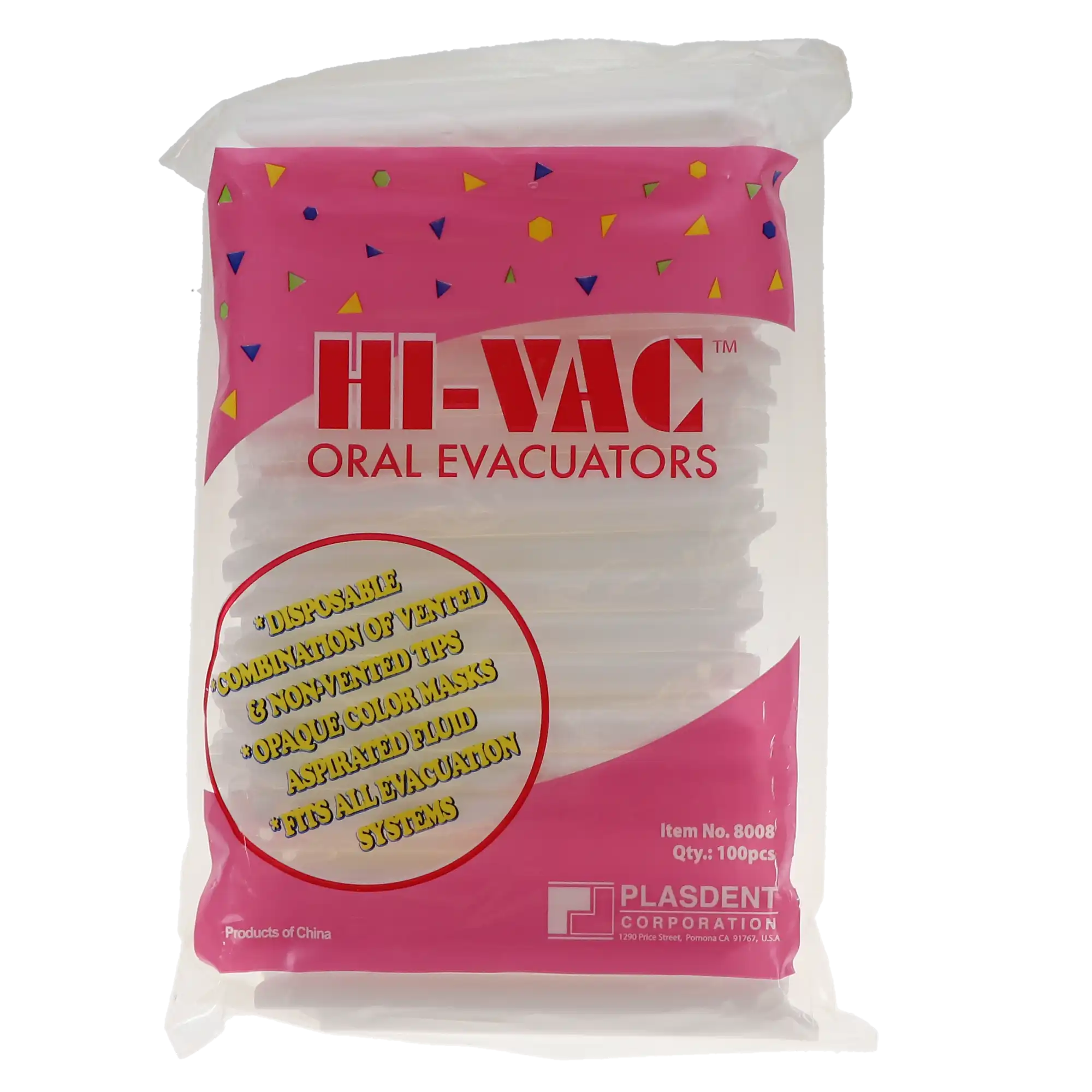 Plasdent Hi-Vac 2-in-1 High-Volume Evacuator Tips, Vented and Non-Vented, White, 100/Pk, 8008 thumbnail 4