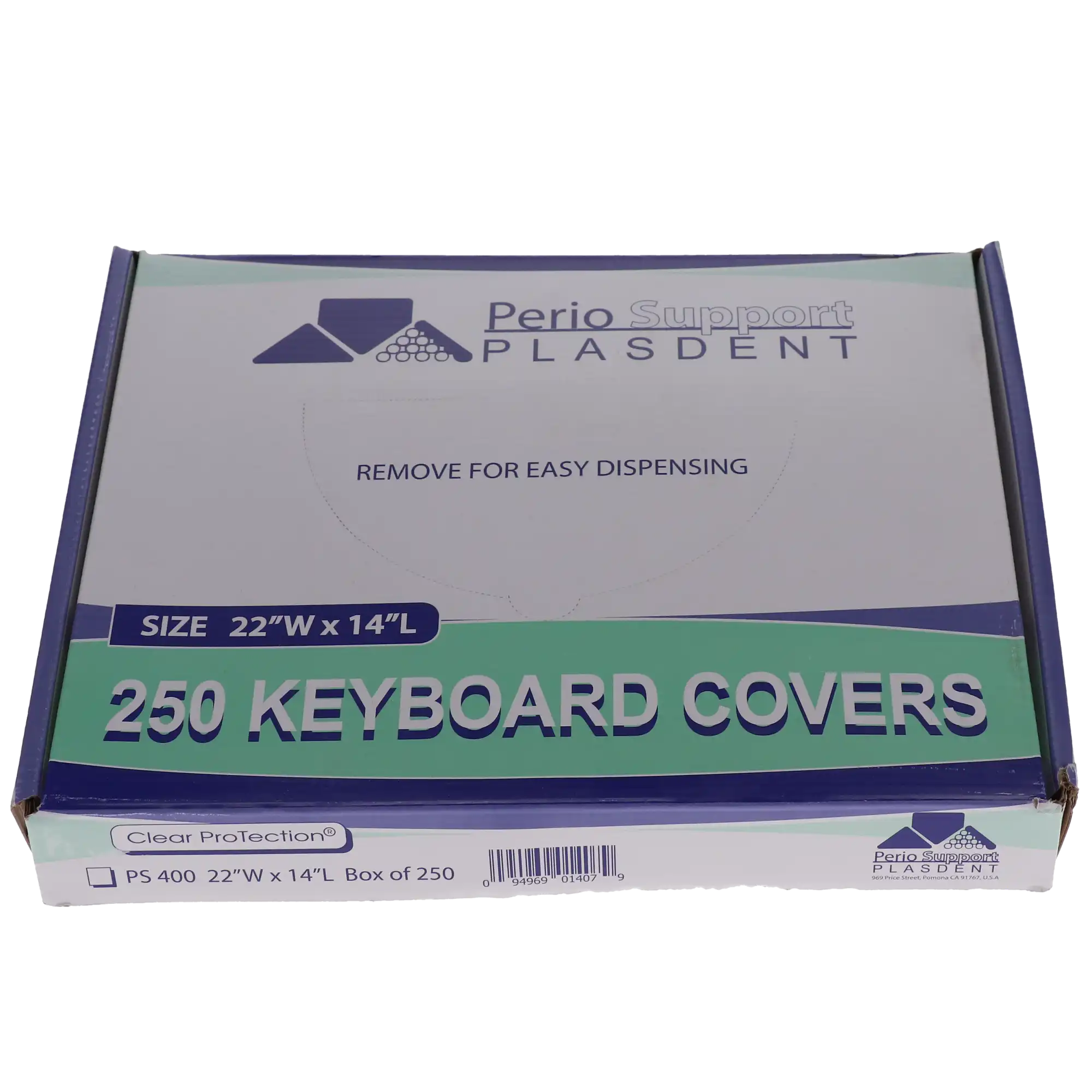 Plasdent Standard Keyboard Cover Sleeves with Cuff, 22" x 14", Clear Plastic, 250/Box, PS400 thumbnail 4