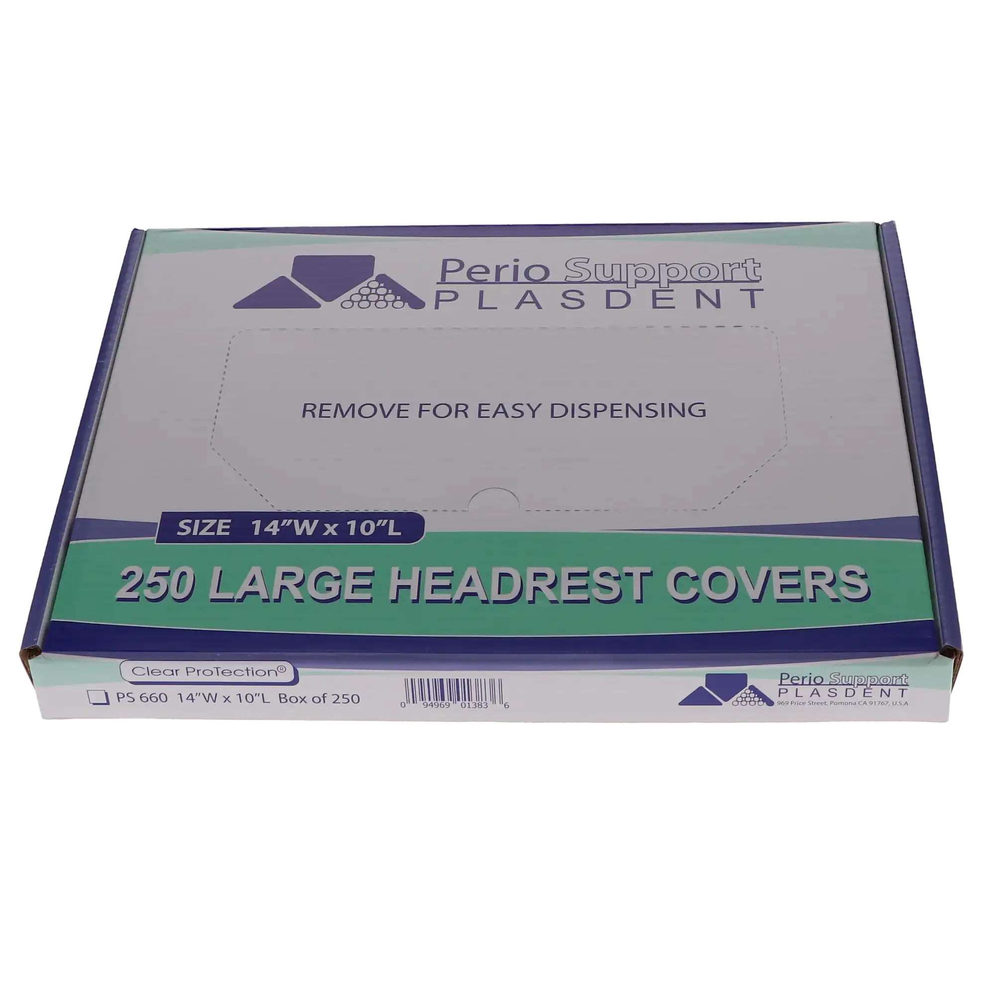 Plasdent Large Headrest Covers, Clear Plastic, Pleated, 10"L x 14"W, 250/Box, PS660 thumbnail 4