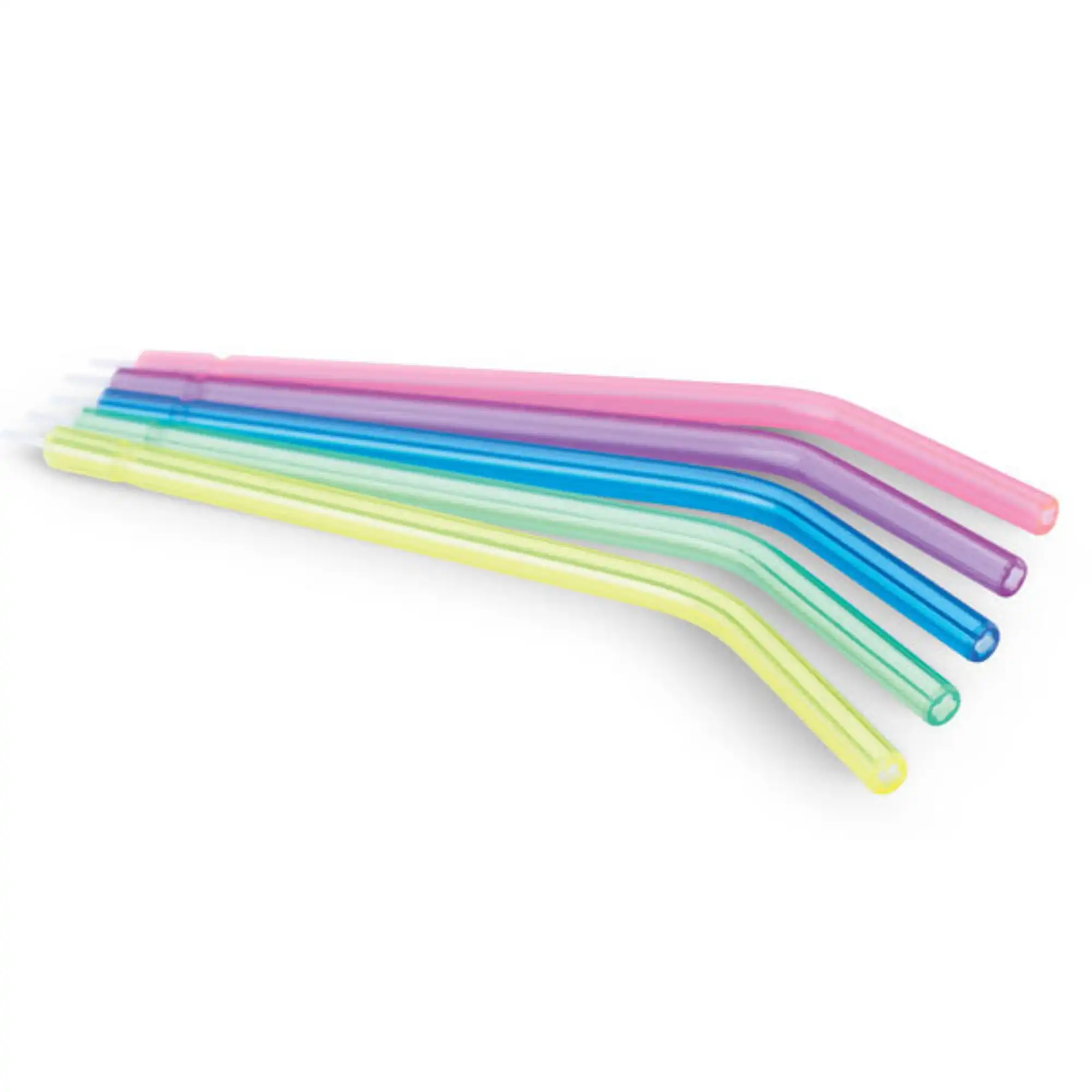 Plasdent AcuTips Disposable 3-Way Air/Water Syringe Tips, Assorted Neon Colors, 250/Bag, TST-NA - Plasdent - Neon 3 Way Syringe Tips Disposable, 250Pcs/Bag Assorted 5 Neon Colors, TST-NA - Image 1