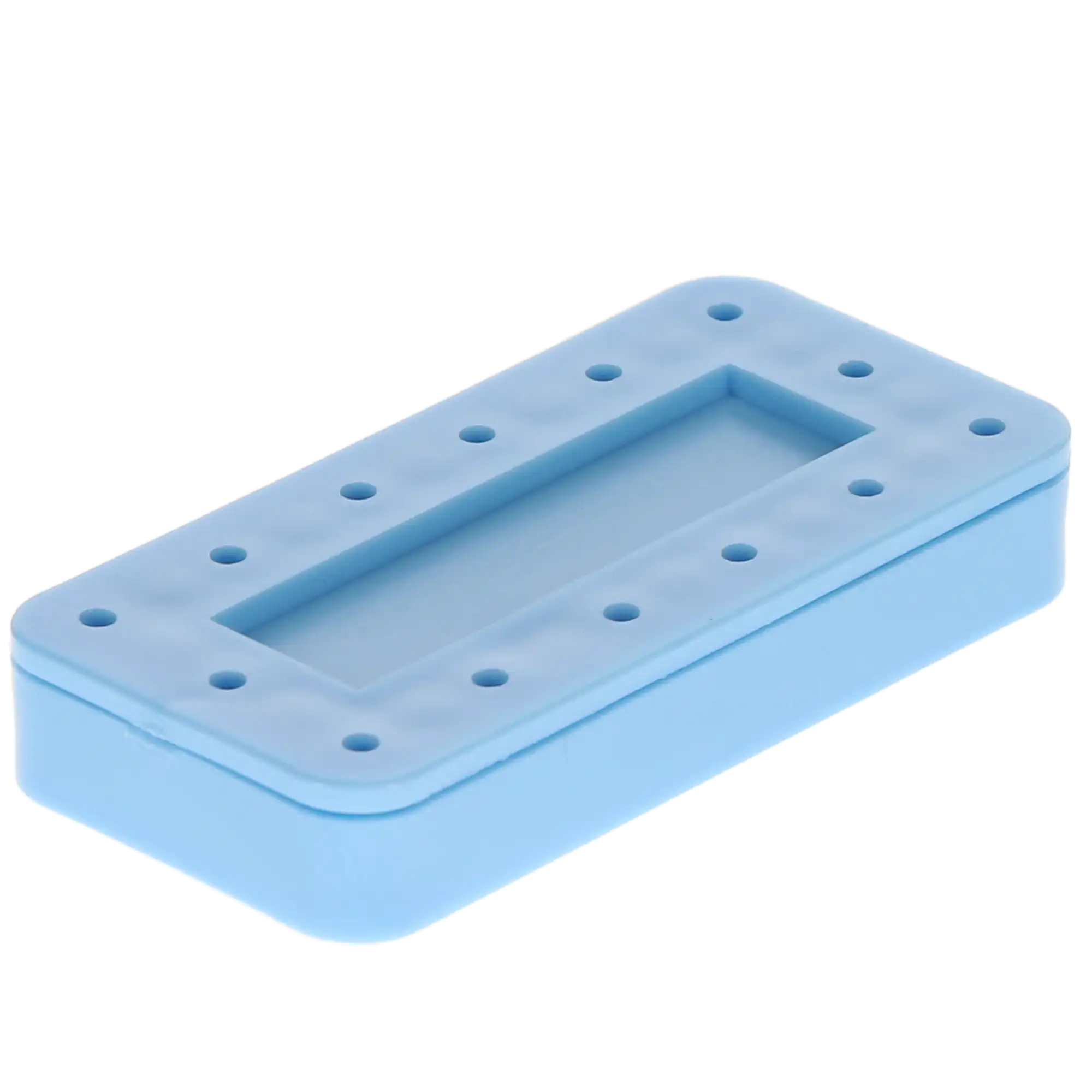 Plasdent Magnetic Bur Block, 14-Hole, Rectangular, Blue, 1/Pk, 400BR-2 thumbnail 3