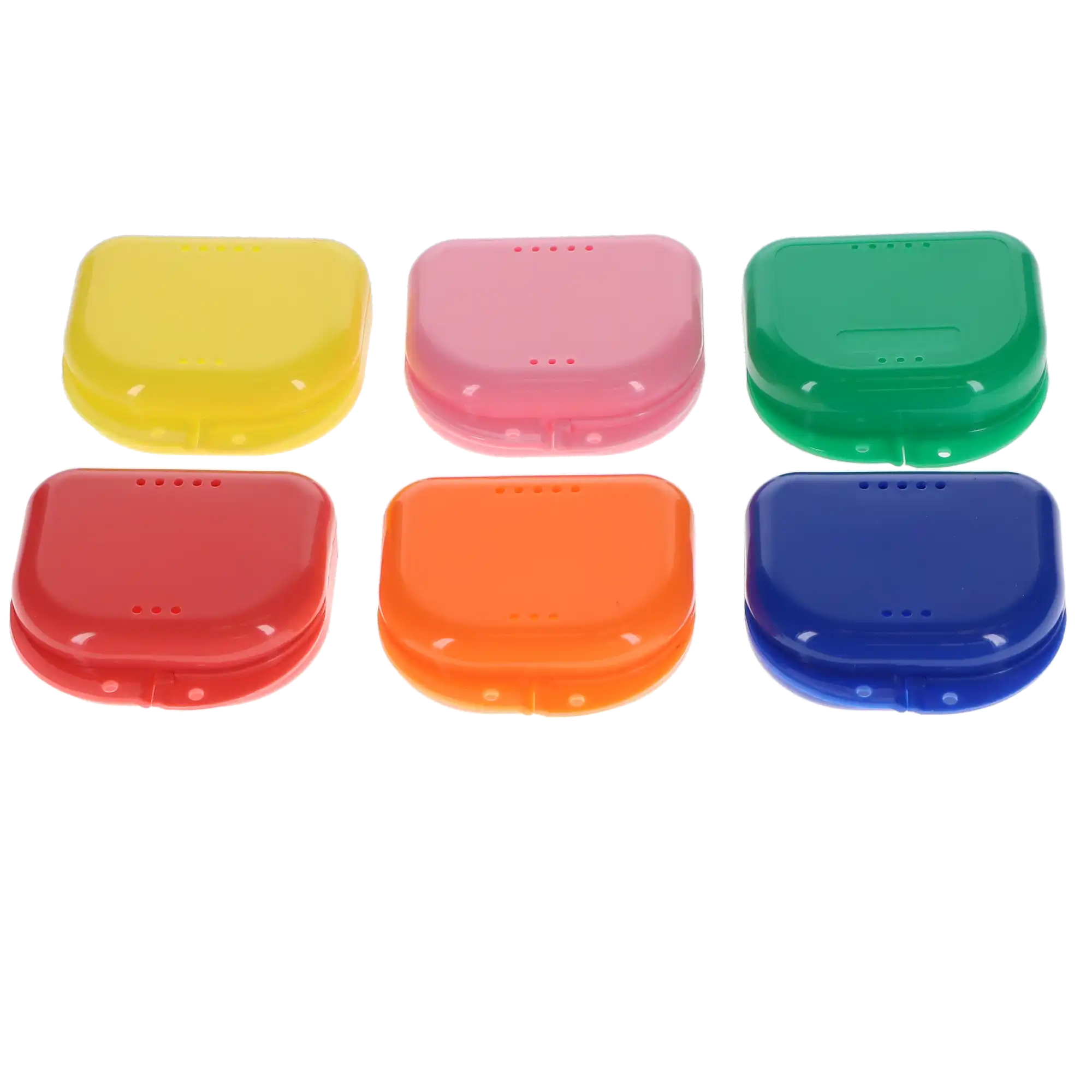 Plasdent Chroma Retainer Box, Vented Hard Plastic, Assorted Colors, 3-1/8"W x 3"L x 1"H, 12/Pk, CR2000-A thumbnail 2