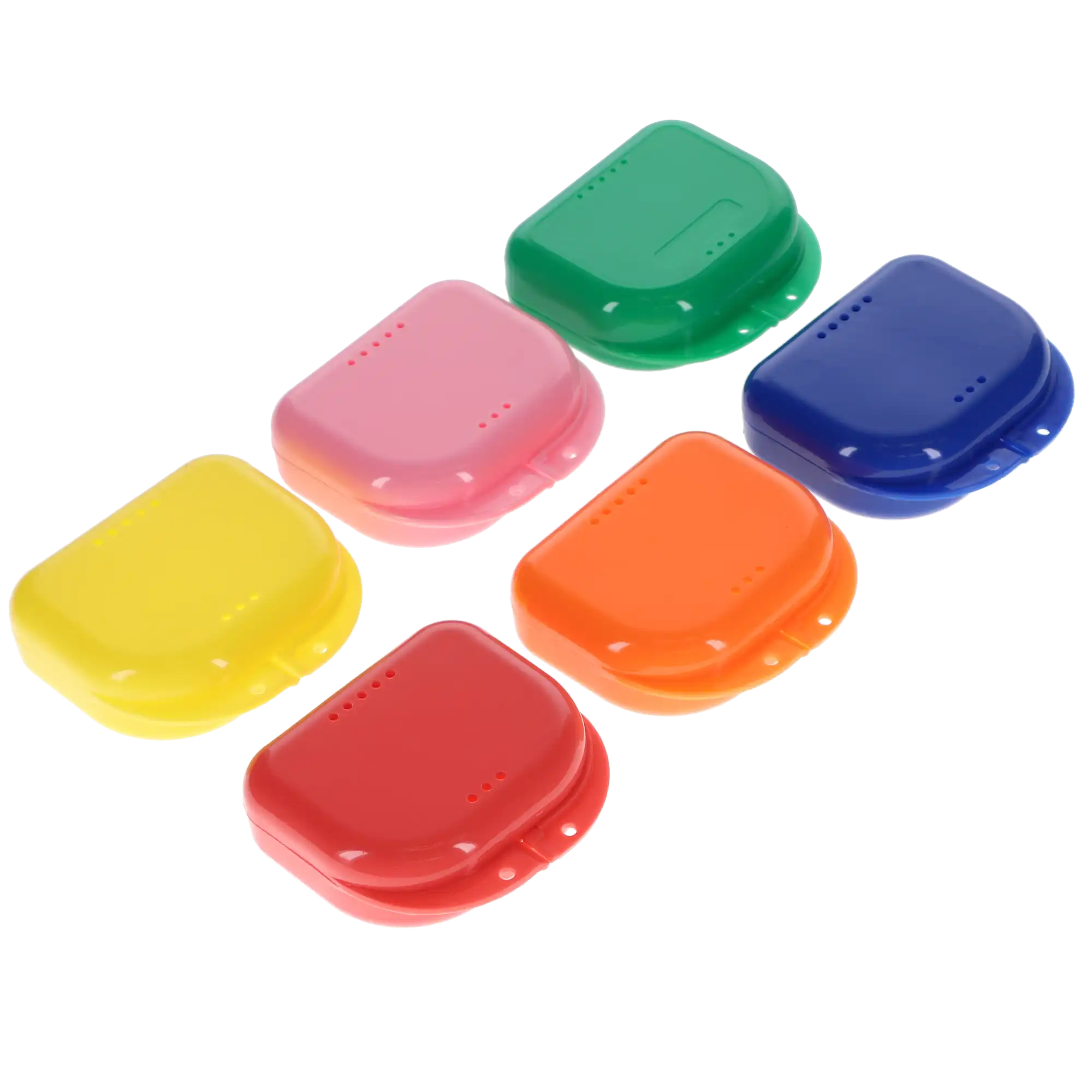 Plasdent Chroma Retainer Box, Vented Hard Plastic, Assorted Colors, 3-1/8"W x 3"L x 1"H, 12/Pk, CR2000-A thumbnail 3