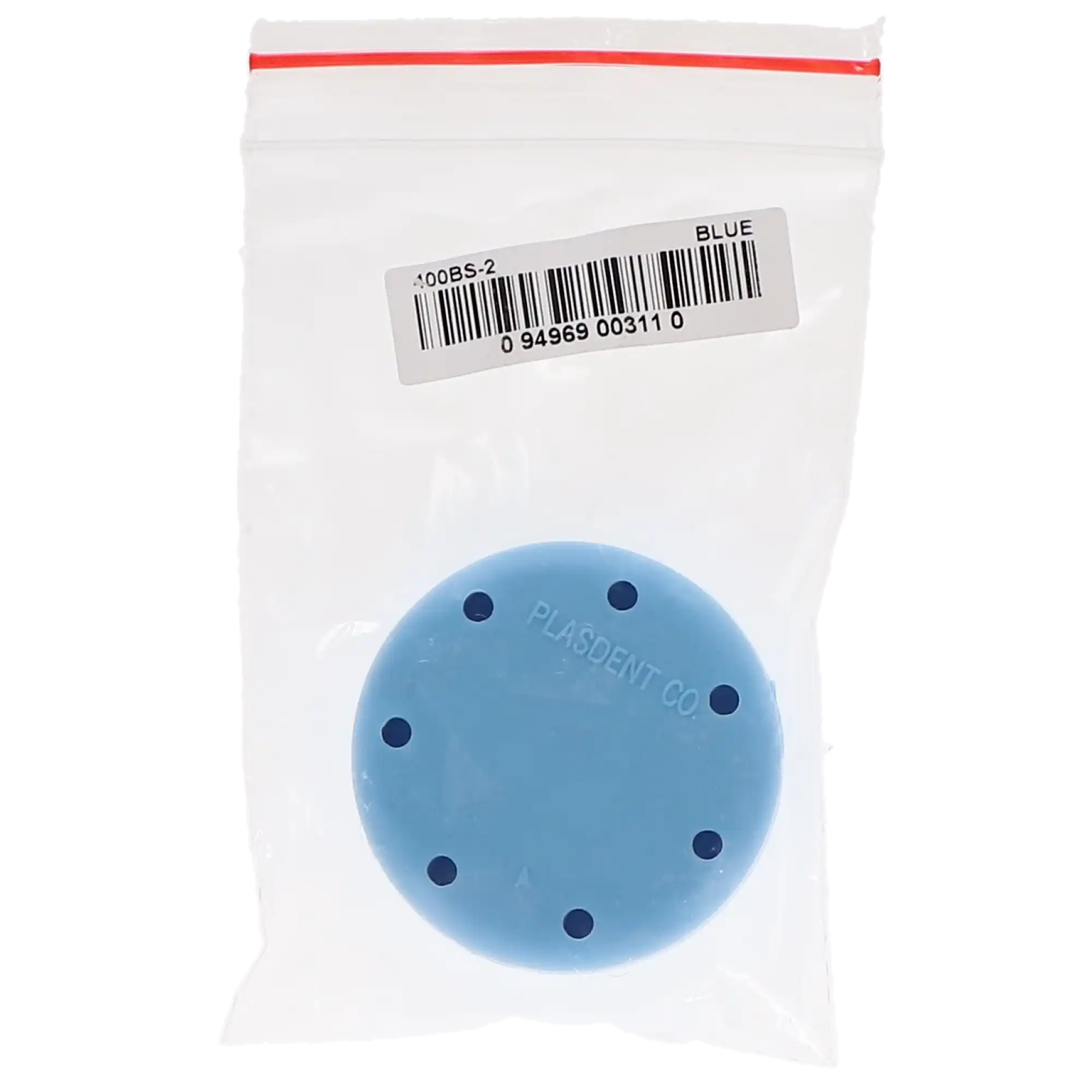 Plasdent Magnetic Bur Block, Small Round, 7-Bur Capacity, Blue, 1-5/8" Diameter, 1/Pk, 400BS-2 thumbnail 4