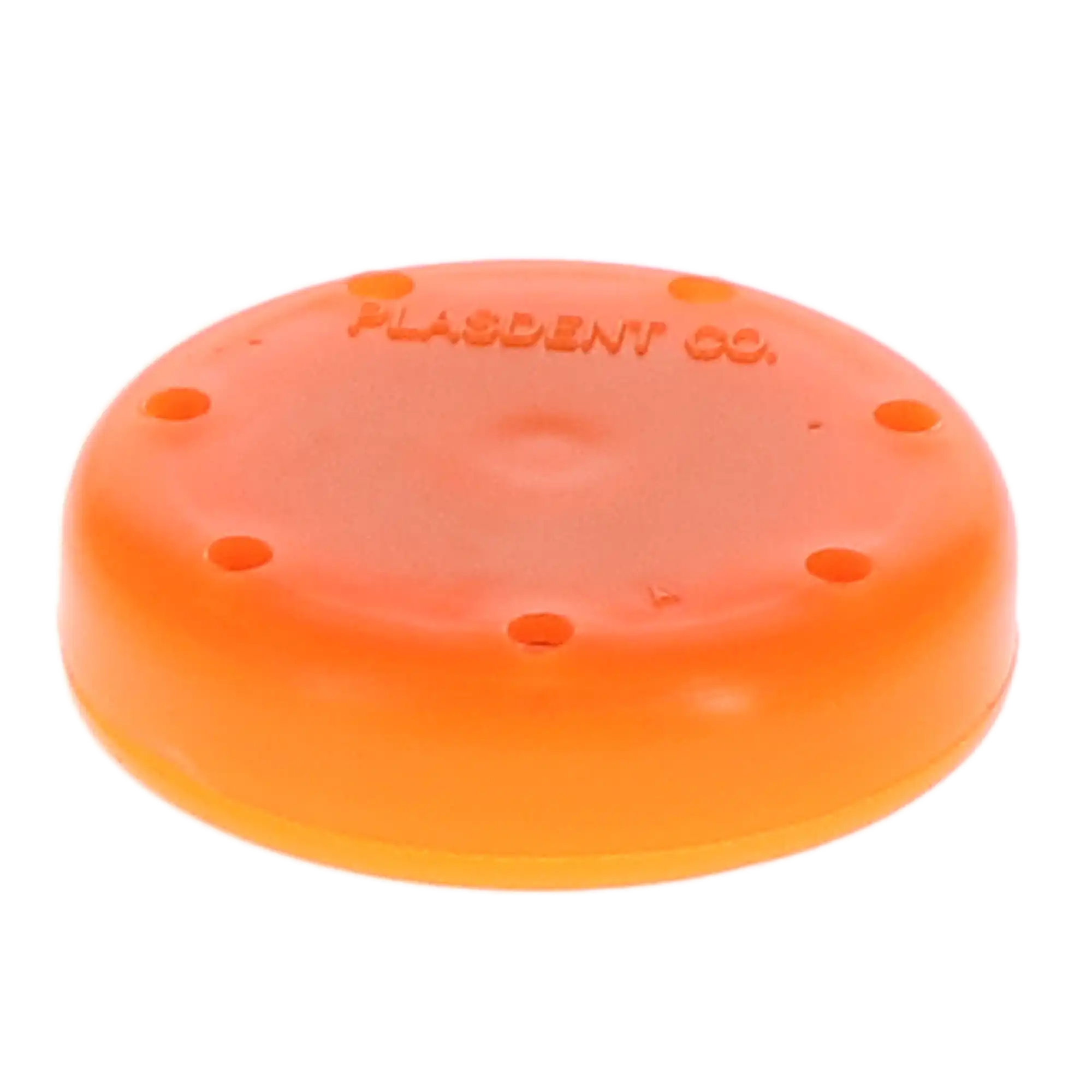 Plasdent Small Round Magnetic Bur Block, 7-Hole, Neon Tangerine, 1/Pk, 400BS-S12 thumbnail 3