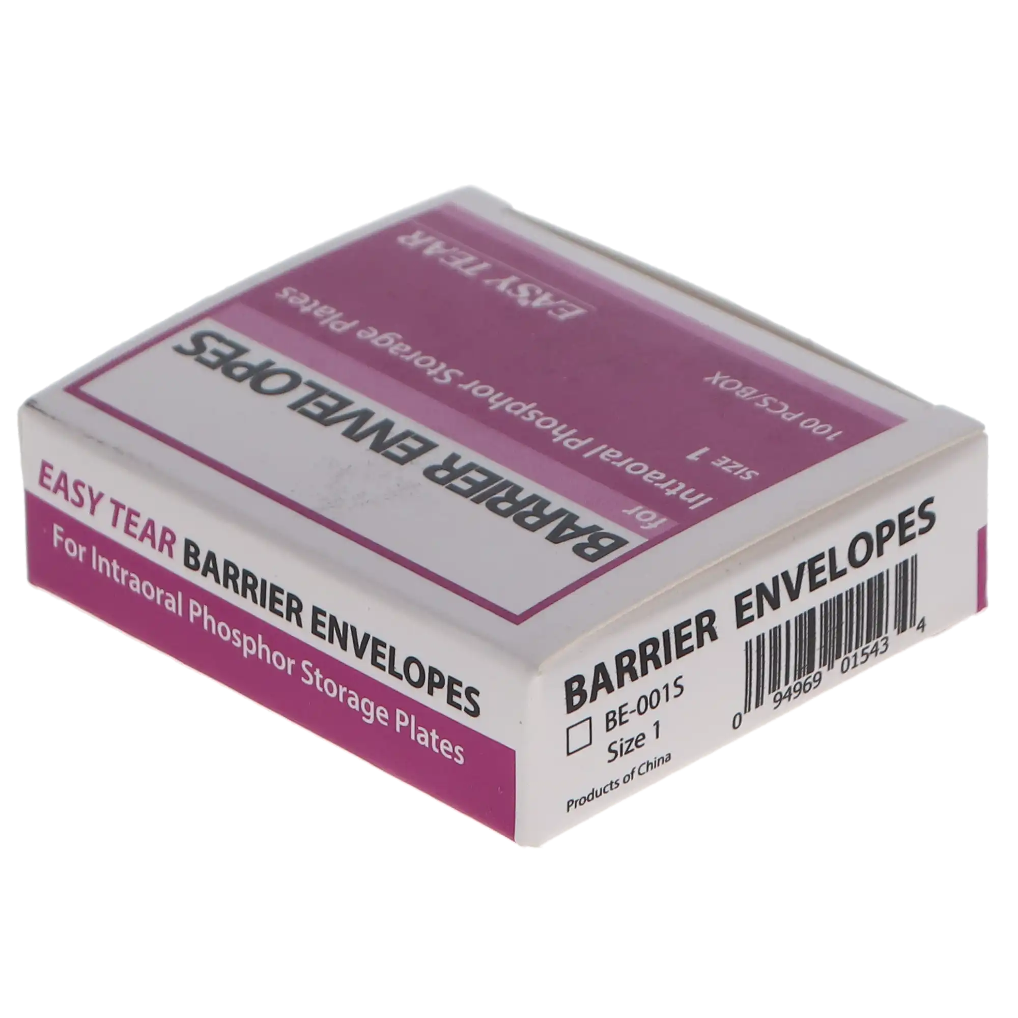 Plasdent Clear ProTection SOFT Easy-Tear Phosphor Plate Barrier Envelopes, Short Side Load, Size #1, 100/Box, BE-001S thumbnail 3