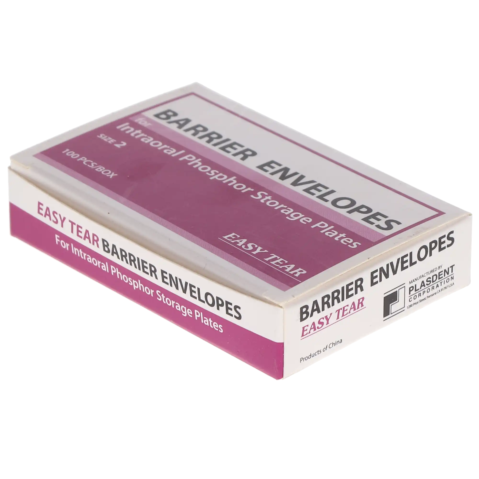 Plasdent Clear ProTection SOFT Easy-Tear Phosphor Plate Barrier Envelopes, Short-Side Load, Size #2, 100/Box, BE-002S thumbnail 4