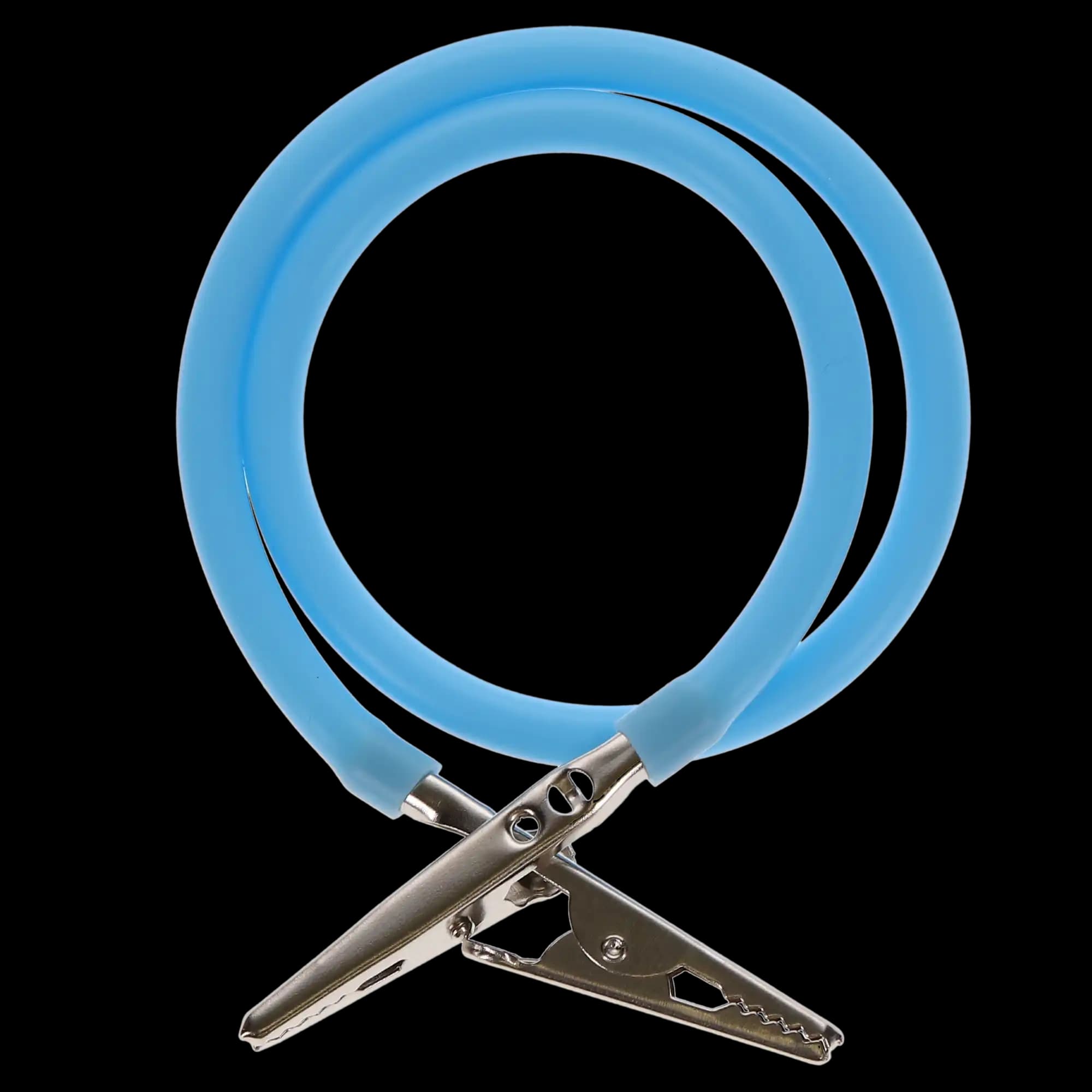 Spectrum Bib Clips, Light Blue, Silicone Tube with Metal Clips, 17.5", 1/Pk, 204BC-2 thumbnail 4