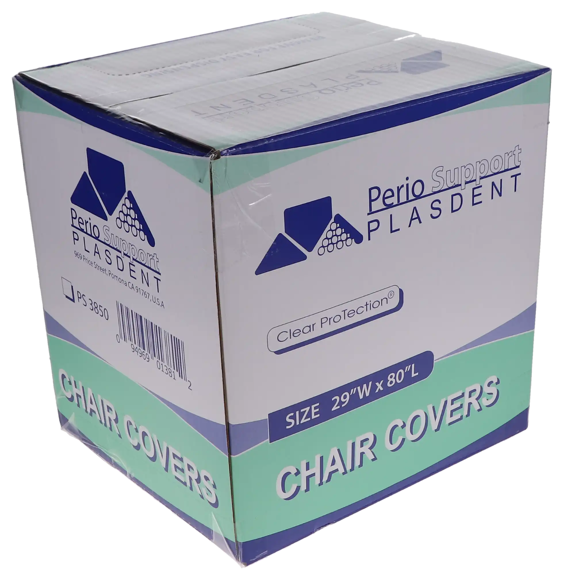 Plasdent Full Chair Covers, Extra Long, 2-Sided Clear, 29" x 80", 125/Box, PS3850 thumbnail 4
