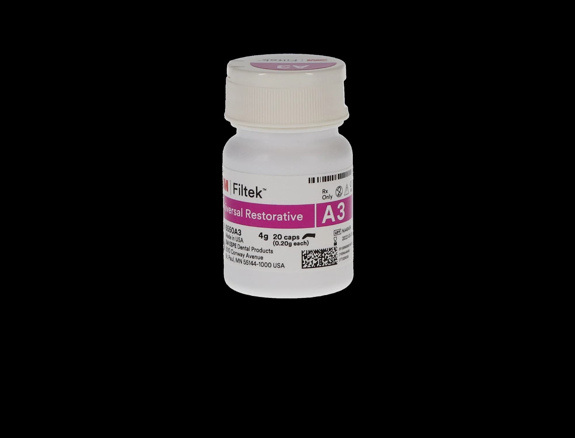 3M Filtek Universal Restorative Capsules, Shade A3, 0.2 g, 20/Pk, 6550A3 thumbnail 4