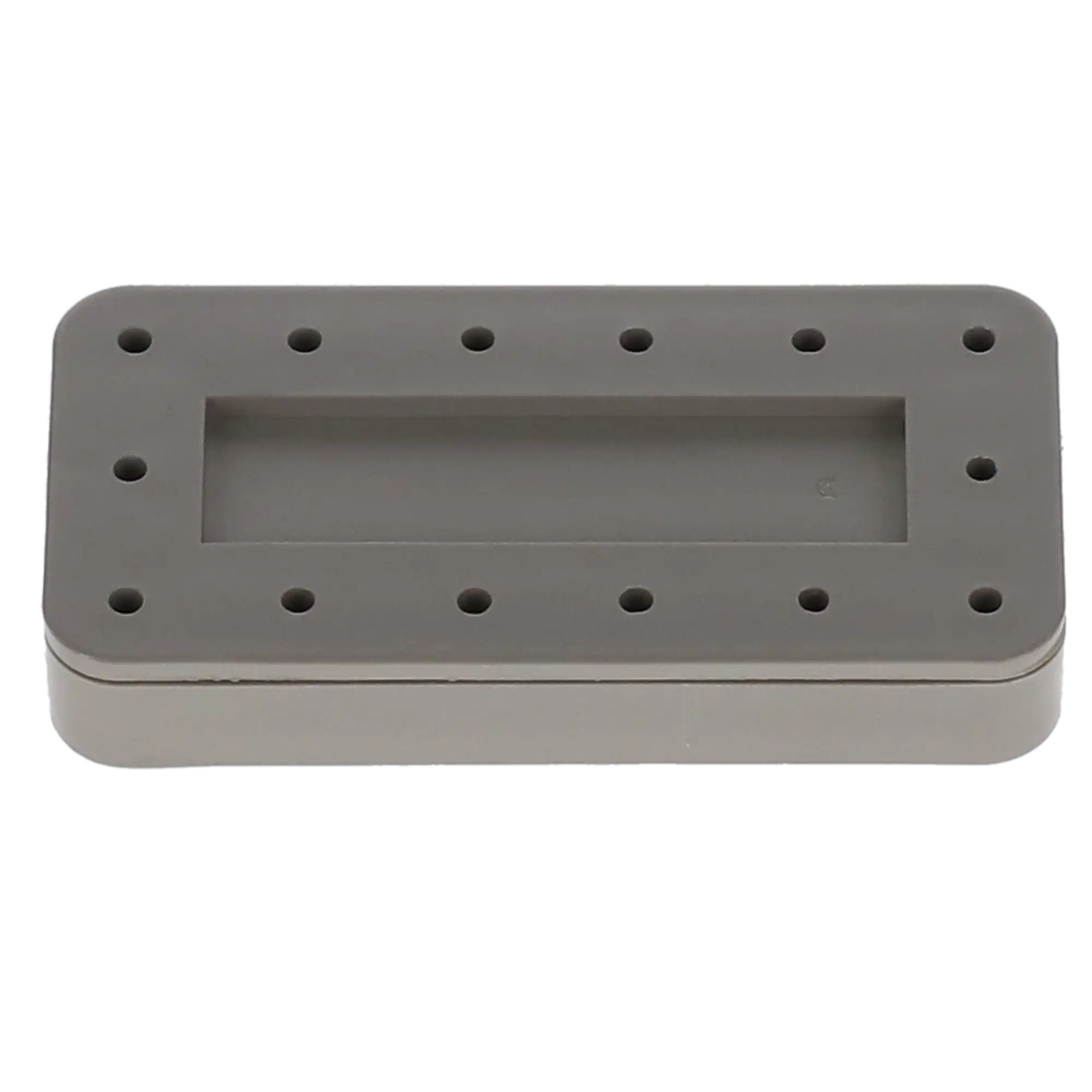Plasdent Magnetic Bur Block, 14-Hole, Rectangular, Gray, 1/Pk, 400BR-9 - Magnetic Bur Block, 14-Hole, Rectangular, Gray, 1/Pk, 400BR-9 - Image 1