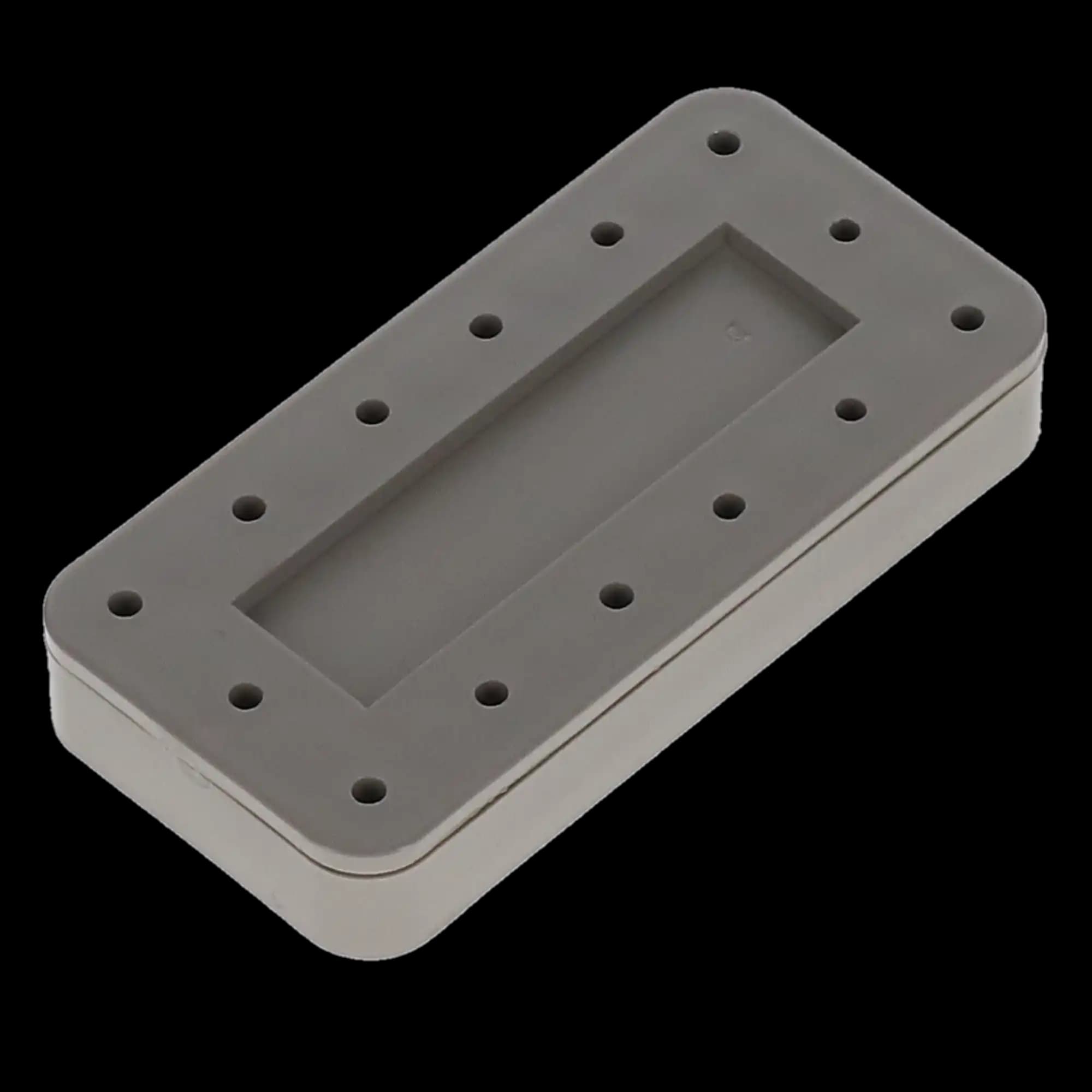 Plasdent Magnetic Bur Block, 14-Hole, Rectangular, Gray, 1/Pk, 400BR-9 thumbnail 2