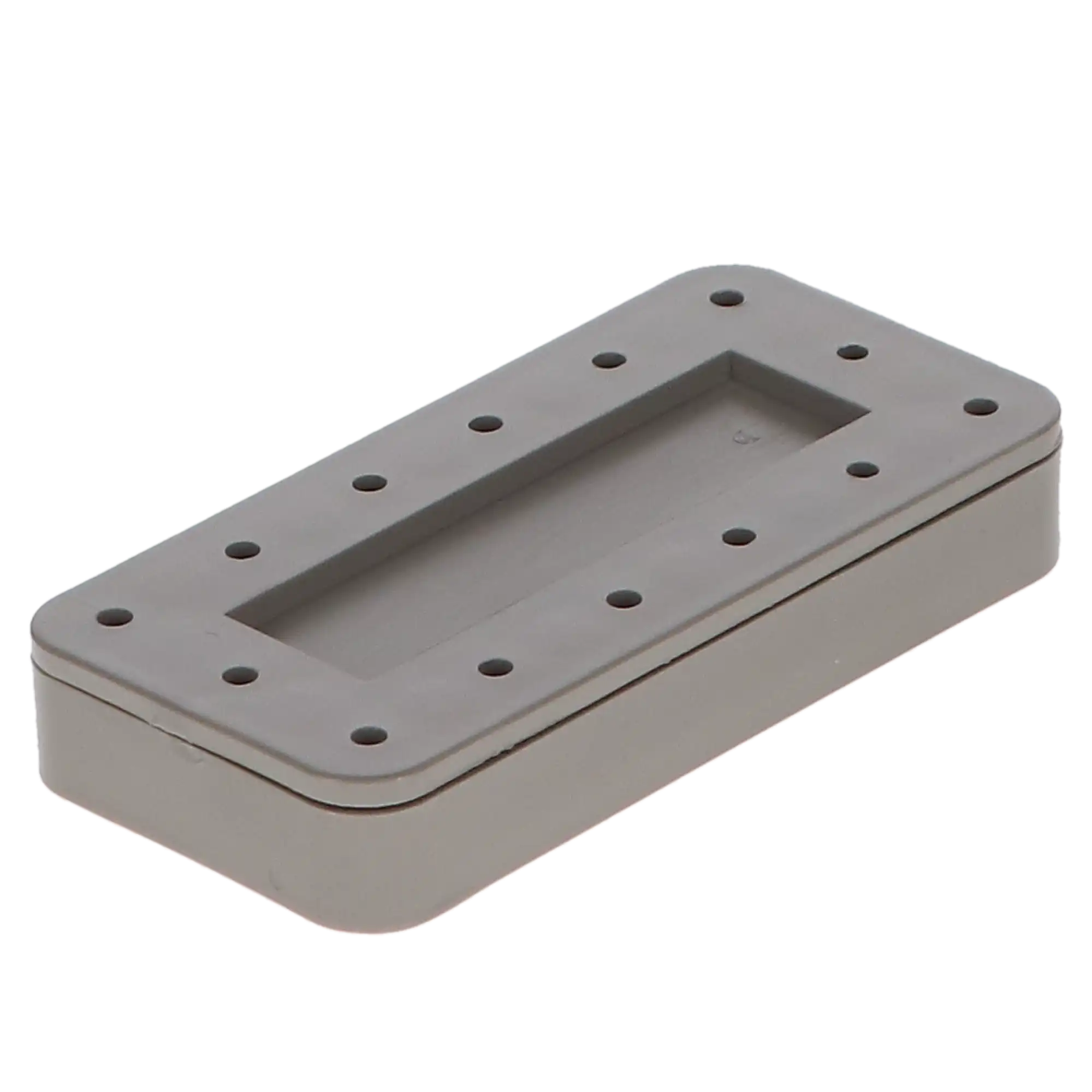 Plasdent Magnetic Bur Block, 14-Hole, Rectangular, Gray, 1/Pk, 400BR-9 thumbnail 3
