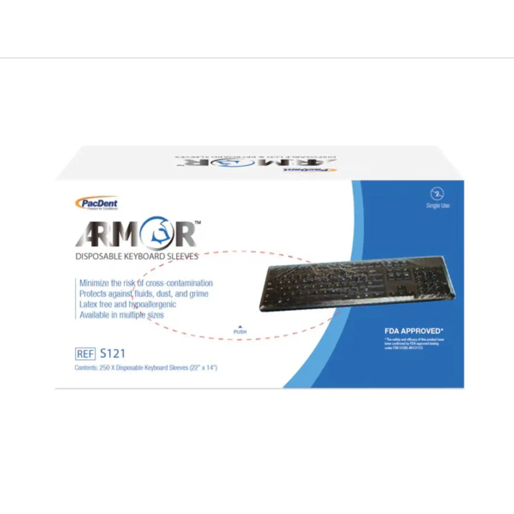 Armor Disposable Keyboard Sleeves / Covers, 19" x 26", Clear, 250/Pk, S122 thumbnail 2
