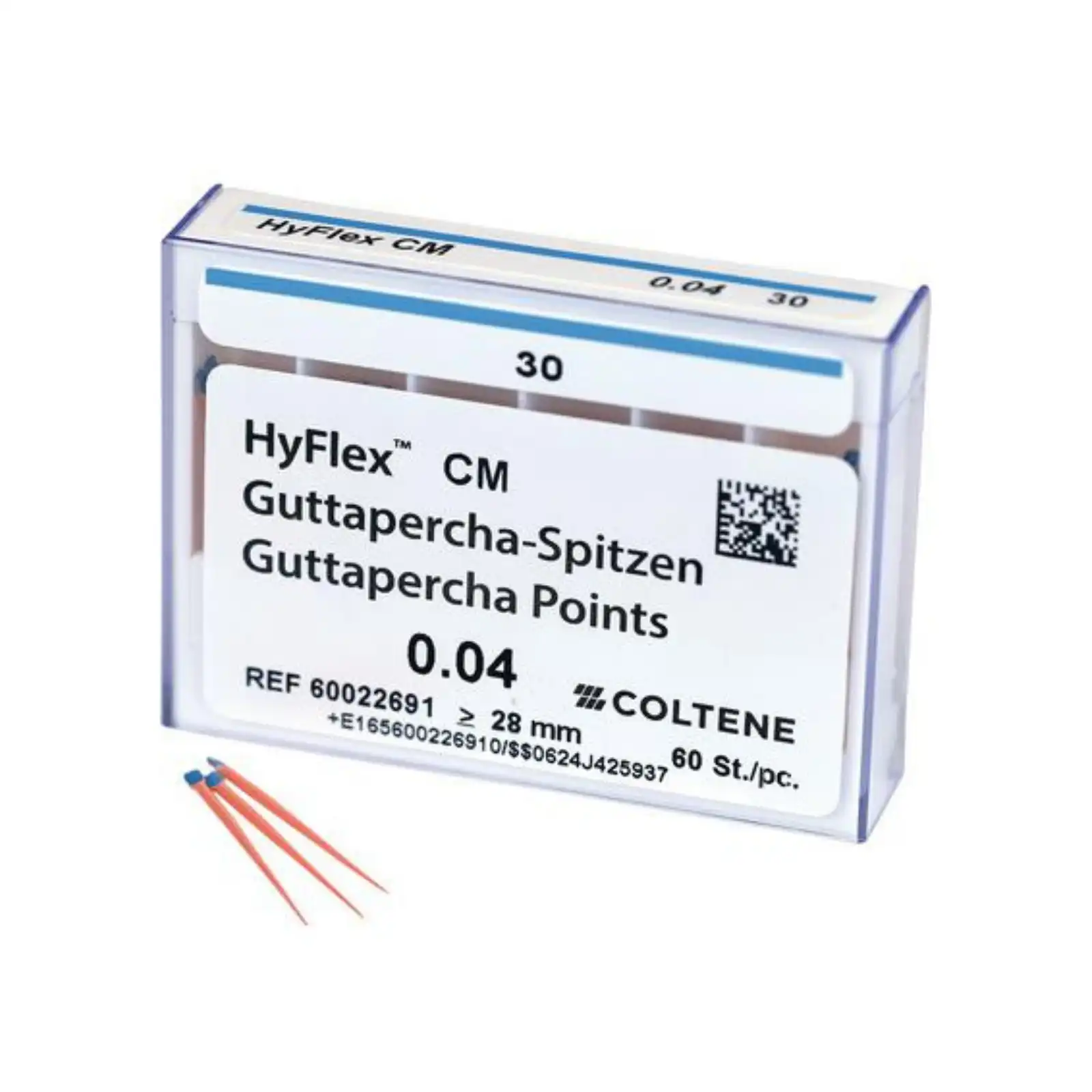 HyFlex CM Gutta Percha Points, .04 Taper, Size #30, Blue, 60/Pk, 60022691 thumbnail 2