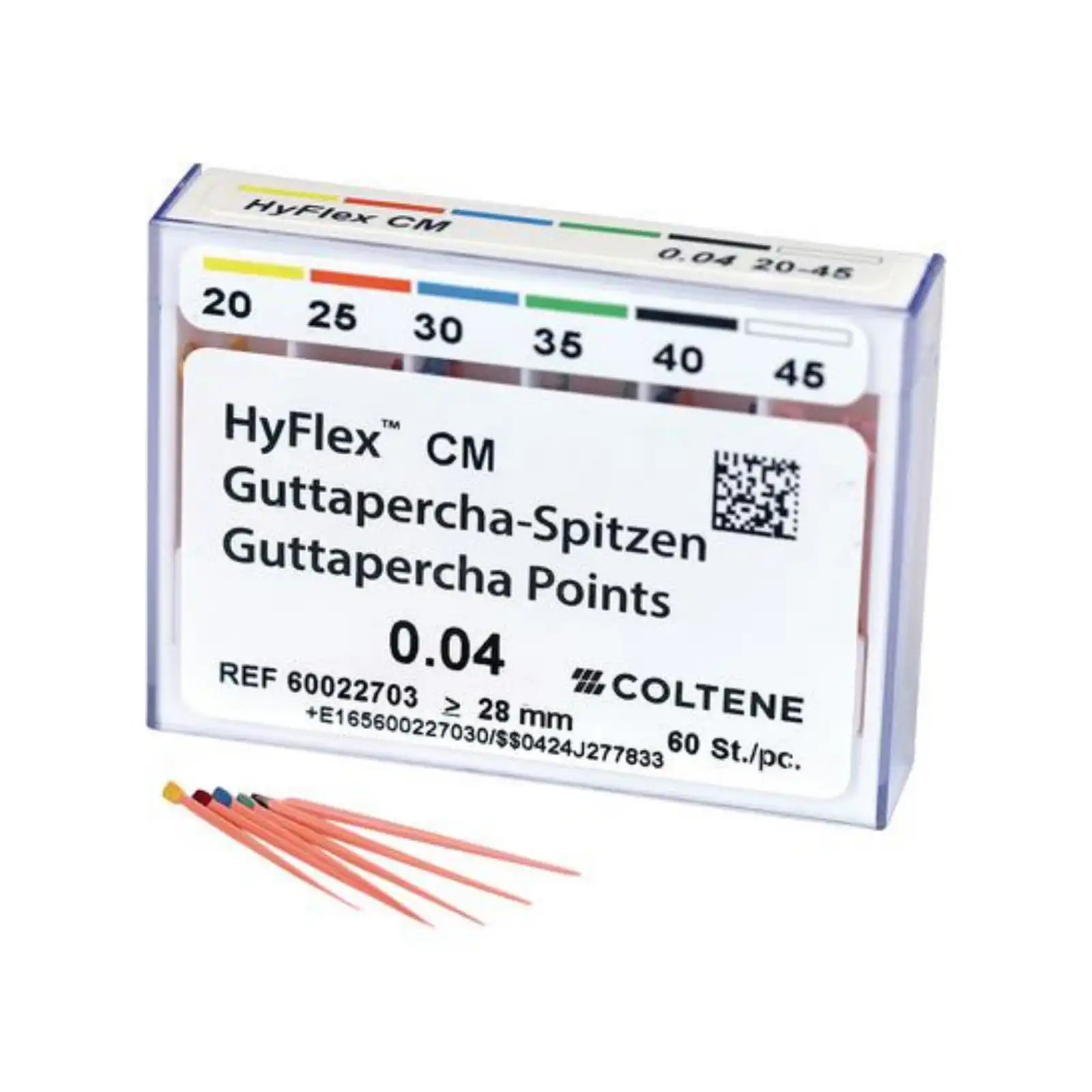 HyFlex CM Gutta Percha Points, .04 Taper, Assorted #20-45, 60/Pk, 60022703 thumbnail 3