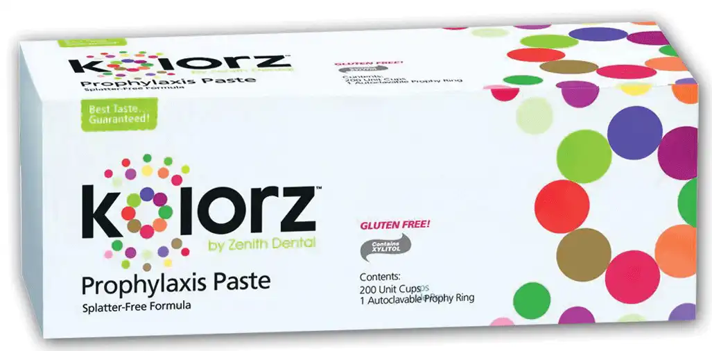 Kolorz Prophy Paste, Fine Grit, Bubblegum, 1.23% APF Fluoride, Gluten-Free, 200 Unit-Dose Cups, 788417 thumbnail 8