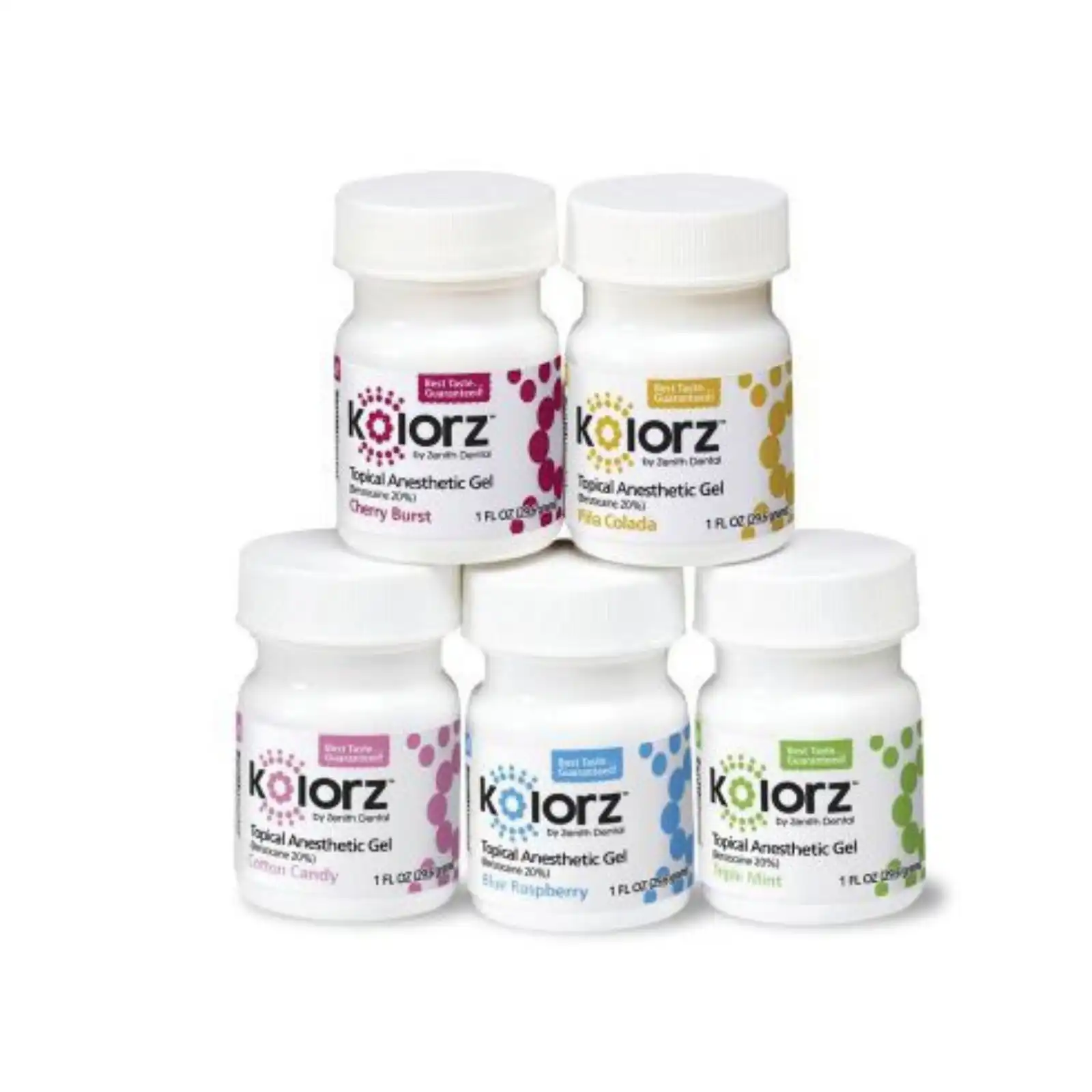 Kolorz Topical Anesthetic Gel, 20% Benzocaine, Blue Raspberry, 1 oz Jar, 755104 thumbnail 3