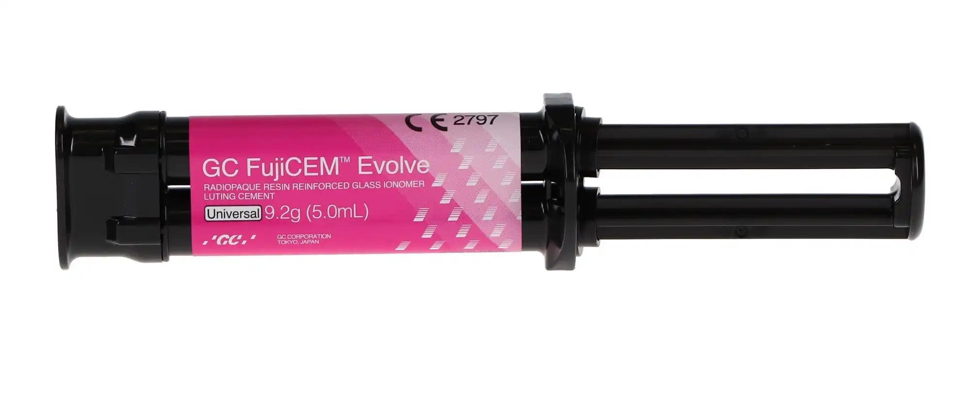 GC FujiCEM Evolve Resin-Reinforced Glass Ionomer Luting Cement, Automix Single Pack, 9.2 g Syringe + 15 Mixing Tips, 012948 thumbnail 10