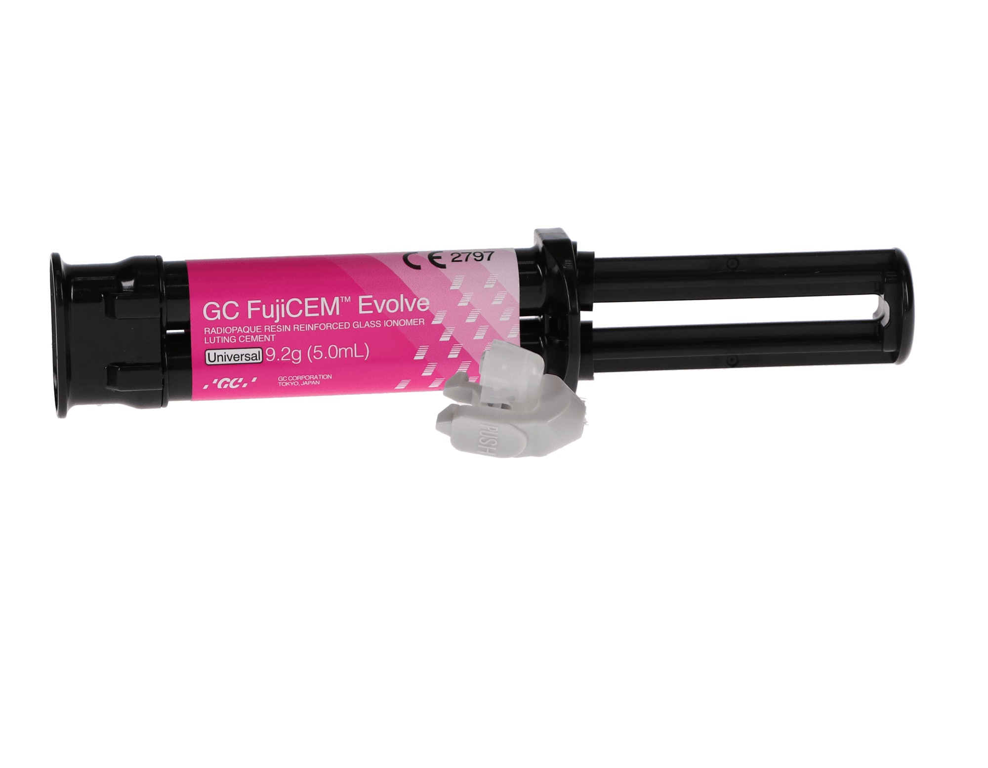 GC FujiCEM Evolve Resin-Reinforced Glass Ionomer Luting Cement, Automix Single Pack, 9.2 g Syringe + 15 Mixing Tips, 012948 thumbnail 13