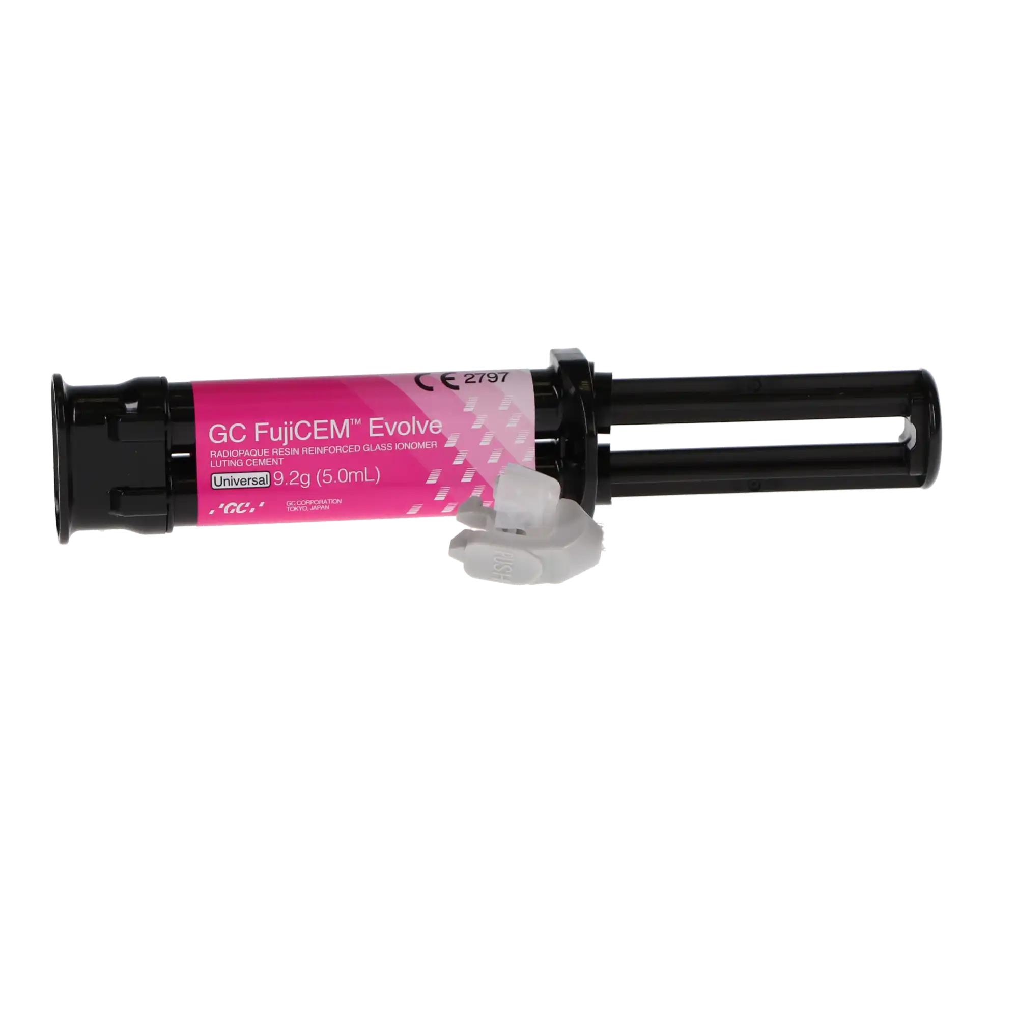 GC FujiCEM Evolve Resin-Reinforced Glass Ionomer Luting Cement, Automix Single Pack, 9.2 g Syringe + 15 Mixing Tips, 012948 thumbnail 14