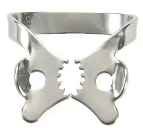 Ivory Tiger Rubber Dam Clamp, #2T Bicuspid, Winged, Serrated Jaws, Stainless Steel, 1/Pk, 50057843 thumbnail 4
