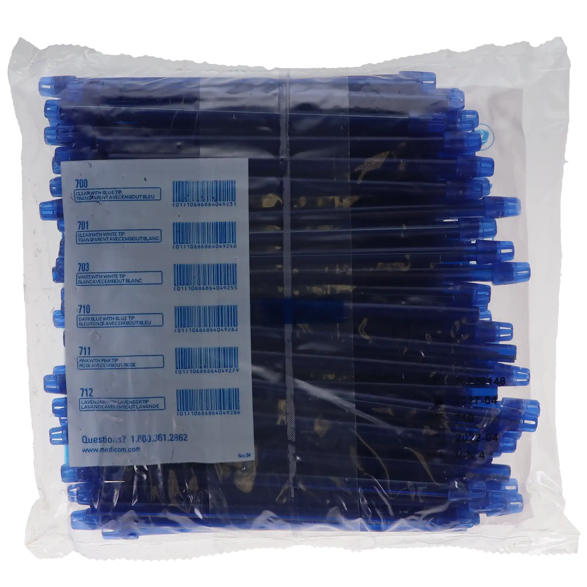 SafeBasics Flexible Saliva Ejectors, 6", Latex-Free, Clear Blue with Blue Tip, 105/Pk, 710 thumbnail 7