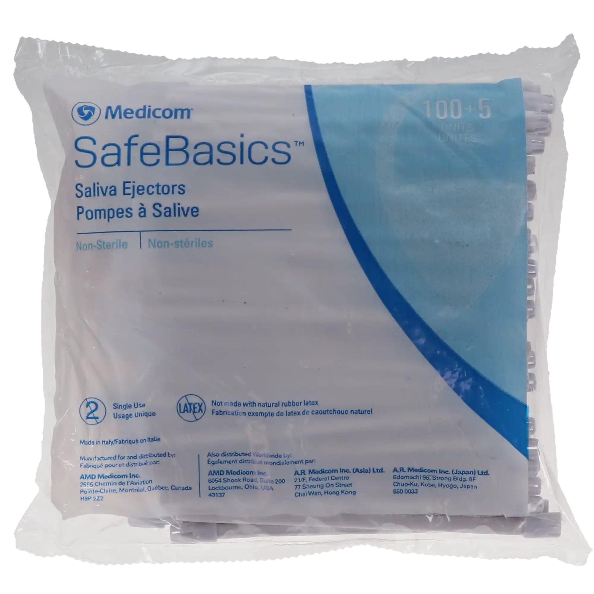 SafeBasics Flexible Saliva Ejectors, 6", Latex-Free, White with White Tip, 105/Pk, 703 thumbnail 8