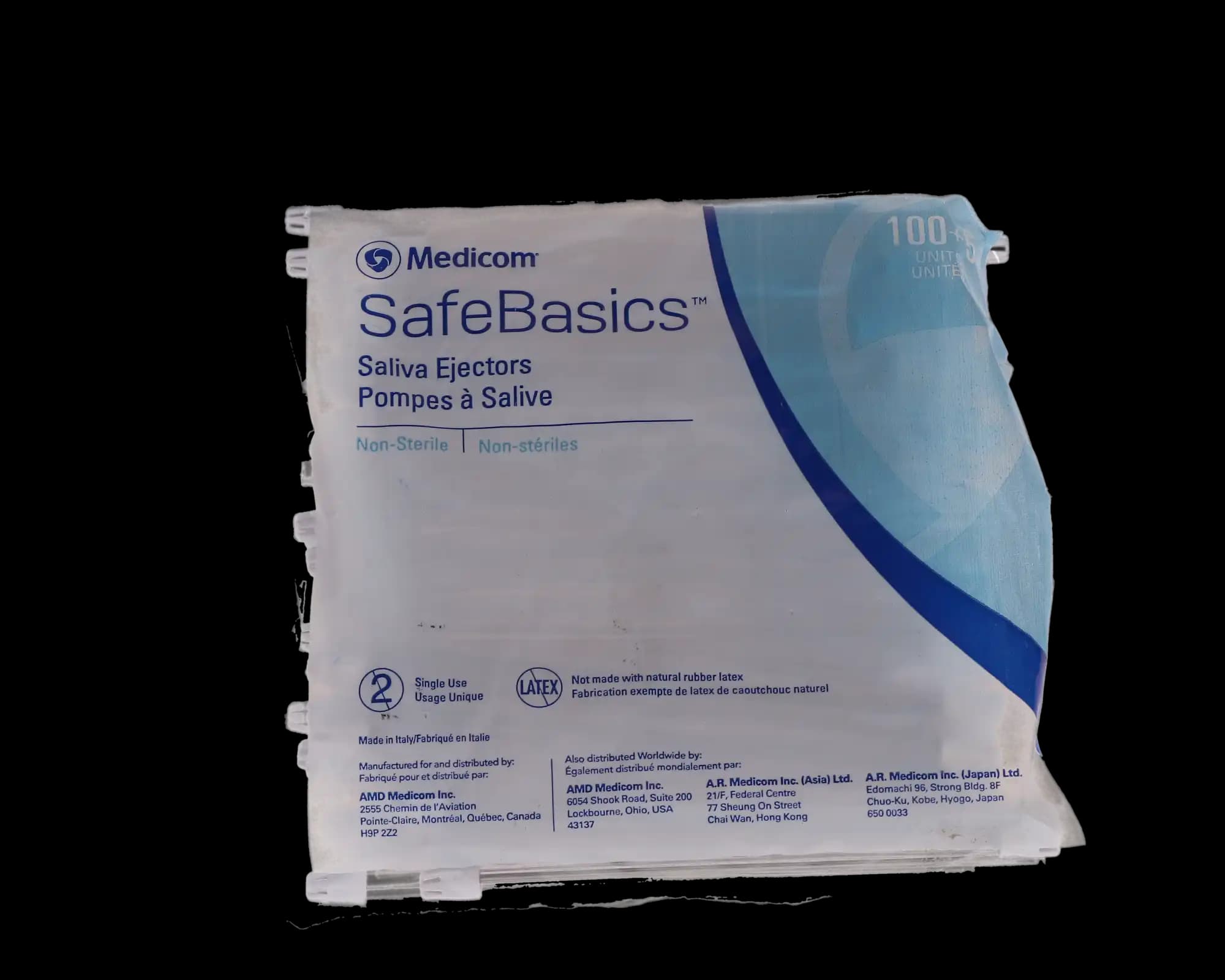 SafeBasics Flexible Saliva Ejectors, 6", Latex-Free, Clear/White Tip, 105/Pk, 701 thumbnail 8