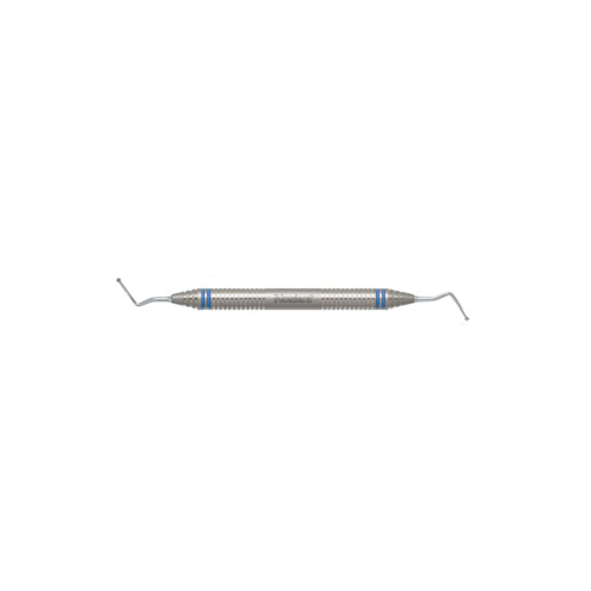 Nordent #33L Extra Long Shank Excavator, Double End, 2.0mm Spoon Blade, DuraLite ColorRings Handle, Stainless Steel - Nordent - #33L Extra Long Shank Excavator, Double End, 2.0mm Spoon Blade - Image 1