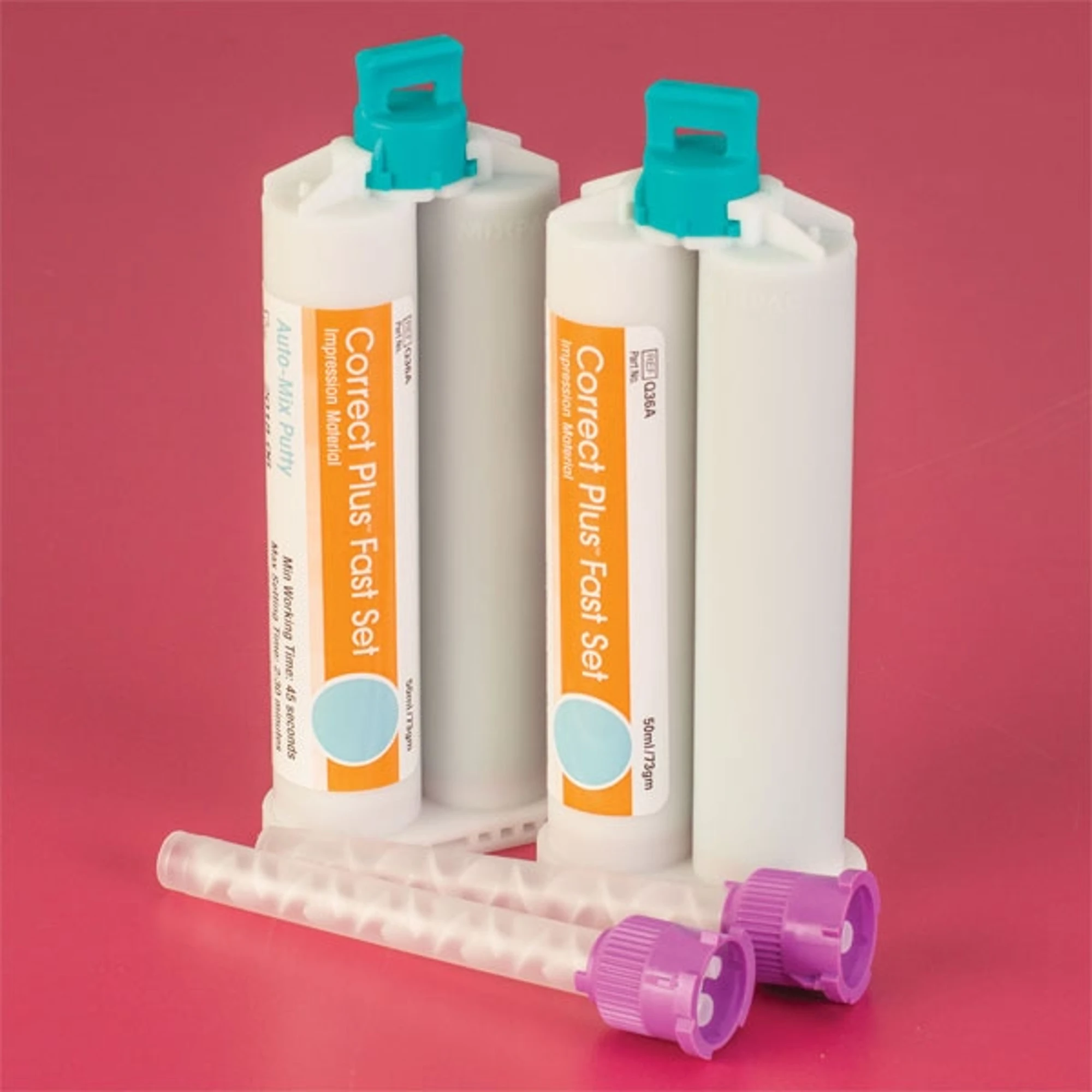 Correct Plus Fast-Set Auto Mix Putty, Hydrophilic VPS Impression Material, 50 mL Cartridges, 32/Pk, Q36AA thumbnail 2