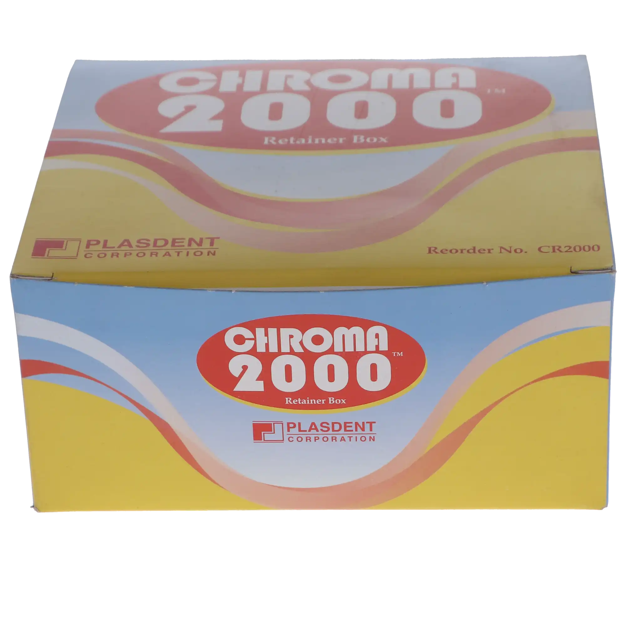 Chroma Retainer Box, 3-1/8" x 3" x 1", Bright Yellow, 12/Pk, CR2000-3X thumbnail 4